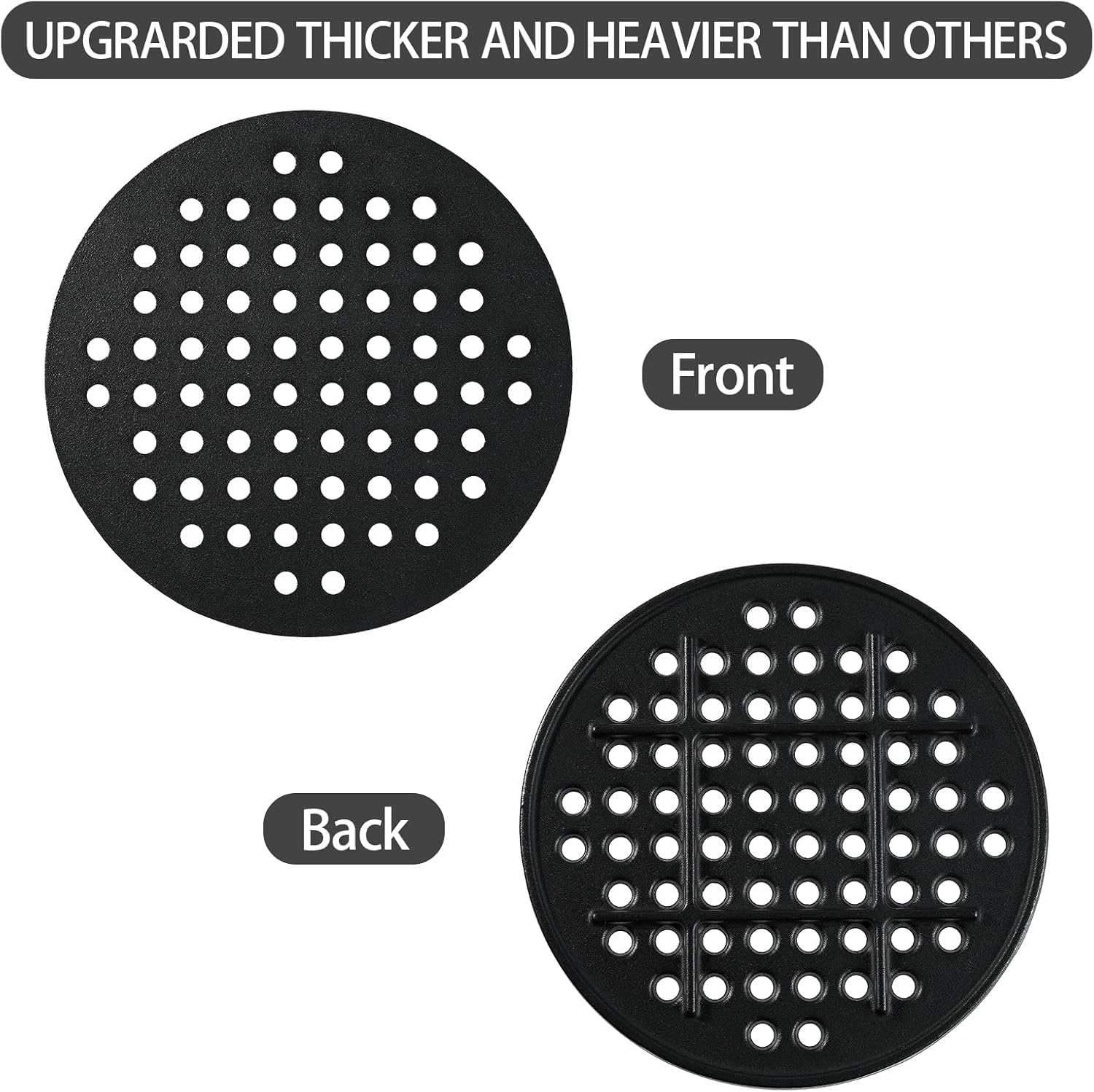 KJ-MFG23 Cast Iron Fire Grate for Kamado Joe 18 Inch Classic I II III Series KJ23RH KJ23RHC KJ23RHCI Grill Replacement Parts Charcoal Grate Bottom Plate Charcoal Smoker Grate Grill Accessories 1 Pack image number 2