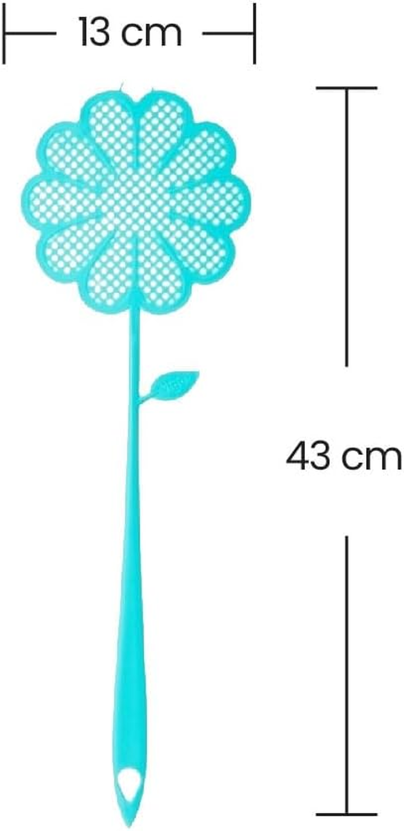 VIGAR Flower Power Fly Swatter Long, 3 Pack, 42Cm &ndash; Durable, Ergonomic Handle, Extended Reach for Indoor/Outdoor Fly Control &ndash; Blue, Pink, and Yellow