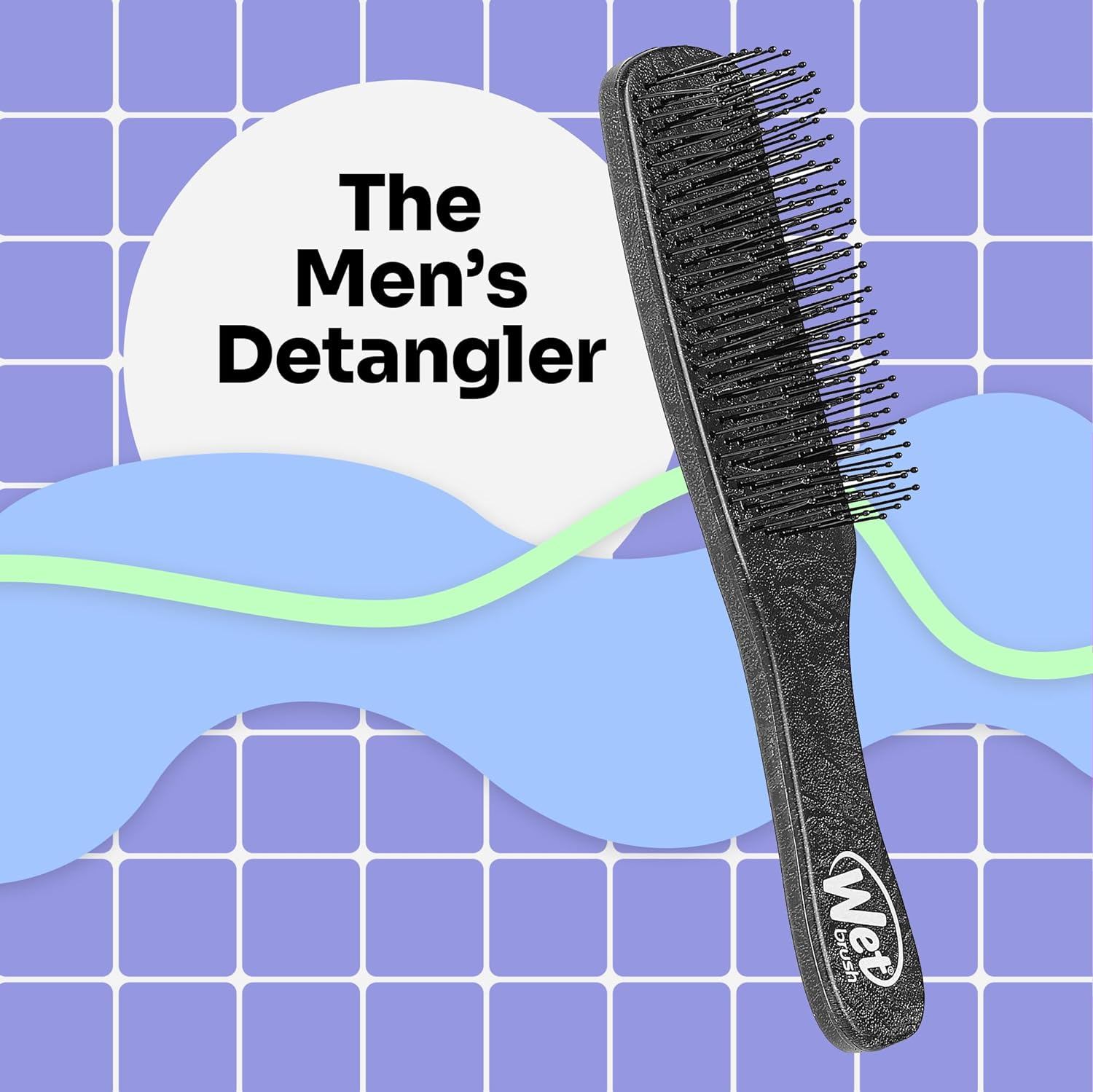 Wetbrush Mens Detangler Scalp & Beard Detangle Hair Brush, Black, Regular, 85 G image number 3