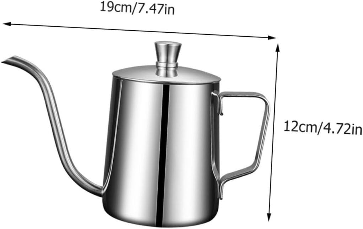 PERSELOSO Stainless Steel Coffee Pot with Lid Mini Water Kettle for Home Use High Temperature Resistant Easy to Clean and Store Suitable for Tea Coffee and Milk Brewing image number 5