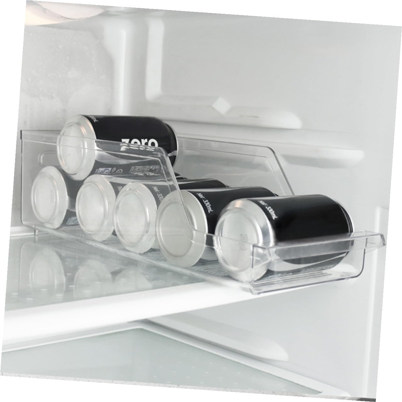 ULTECHNOVO Clear Stackable Beverage Storage Rack for Refrigerator Fridge Holder Food Grade PP Container Organizer for Kitchen Pantry Drinks Eggs and Vegetables Storage image number 5