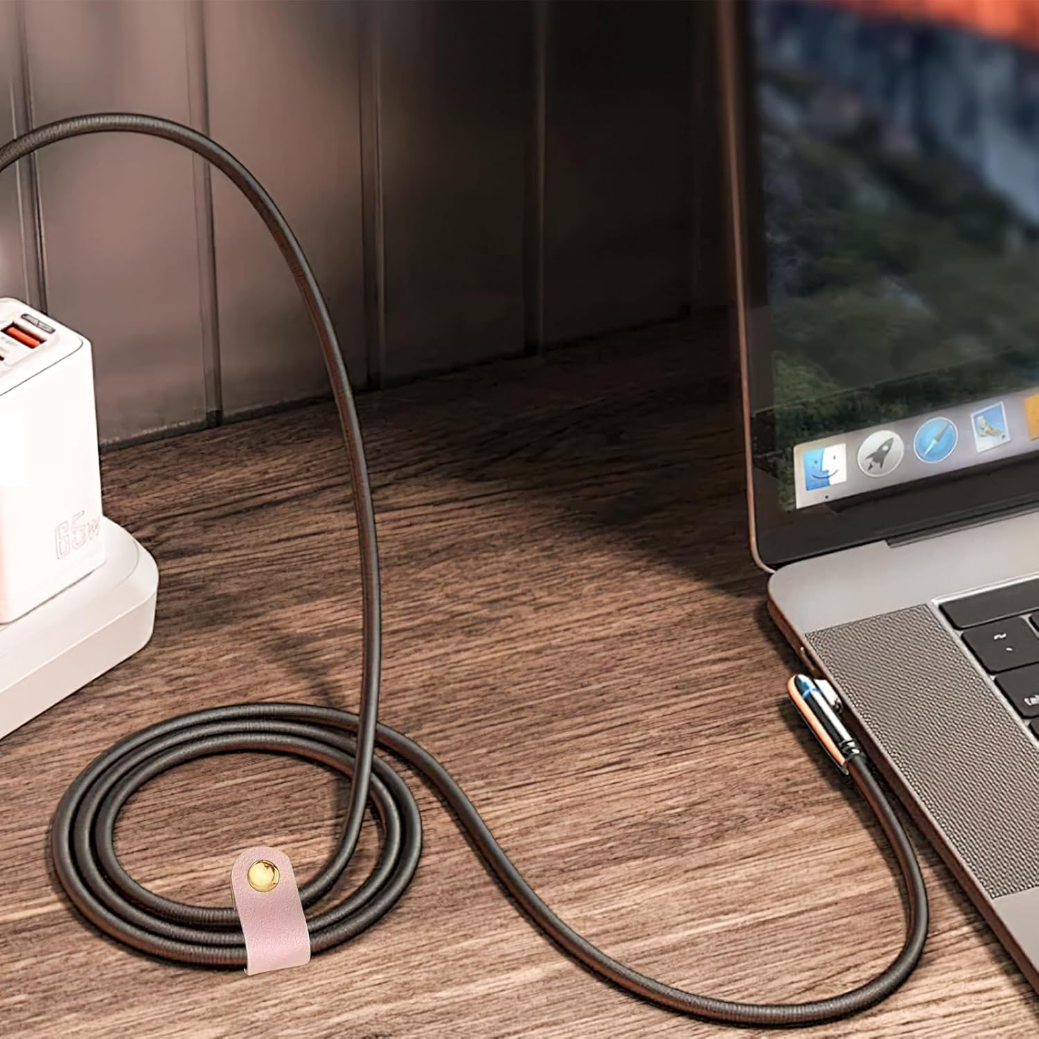 15 PCS Leather Cord Organizer, Reusable Cord Holder, Phone and Headphone Cord Organizer, Cord Holder for Travel Organizer USB Holder Cord Holder Snap Closure (Colorful) image number 4