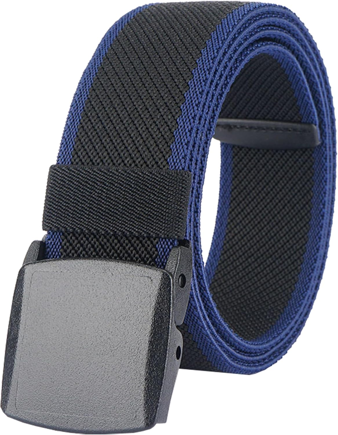 Lionvii Elastic Belts Men - Web Belt for Mens Durable Plastic Buckle for Work Travel - Adjustable Trim to Fit 28-45" Waist