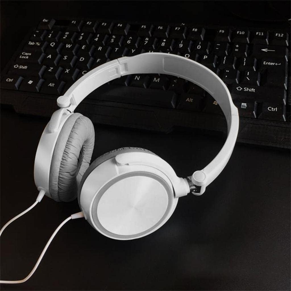 Asrmyjcx Computer Headset Deep Karaoke Calling over Ear Headphones, White image number 5