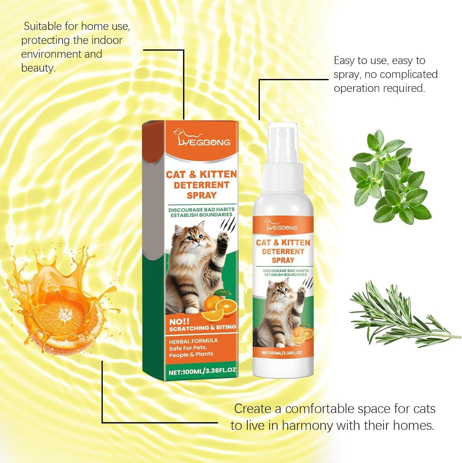 No Chewing Bitter Spray for Dogs,Dog Correction Spray,Prevent Pets from Soiling the Carpet,Puppies and Cats Stop Dogs from Chewing Furniture Spray Safe image number 1