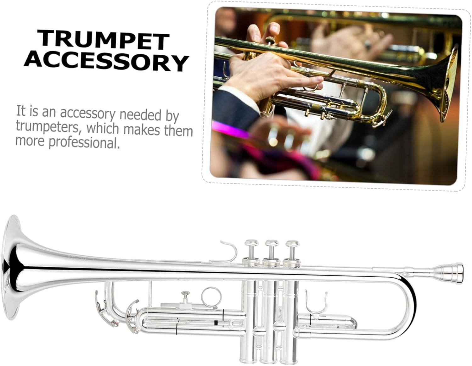 Vaguelly 1 Set Small Finger Ring Trumpet Finger Ring and Screw Trumpet Slide Replacement Trumpet Accessory Recorders Trumpet Ring Replacement Trumpets Instruments Trumpet Part Silver Copper image number 6