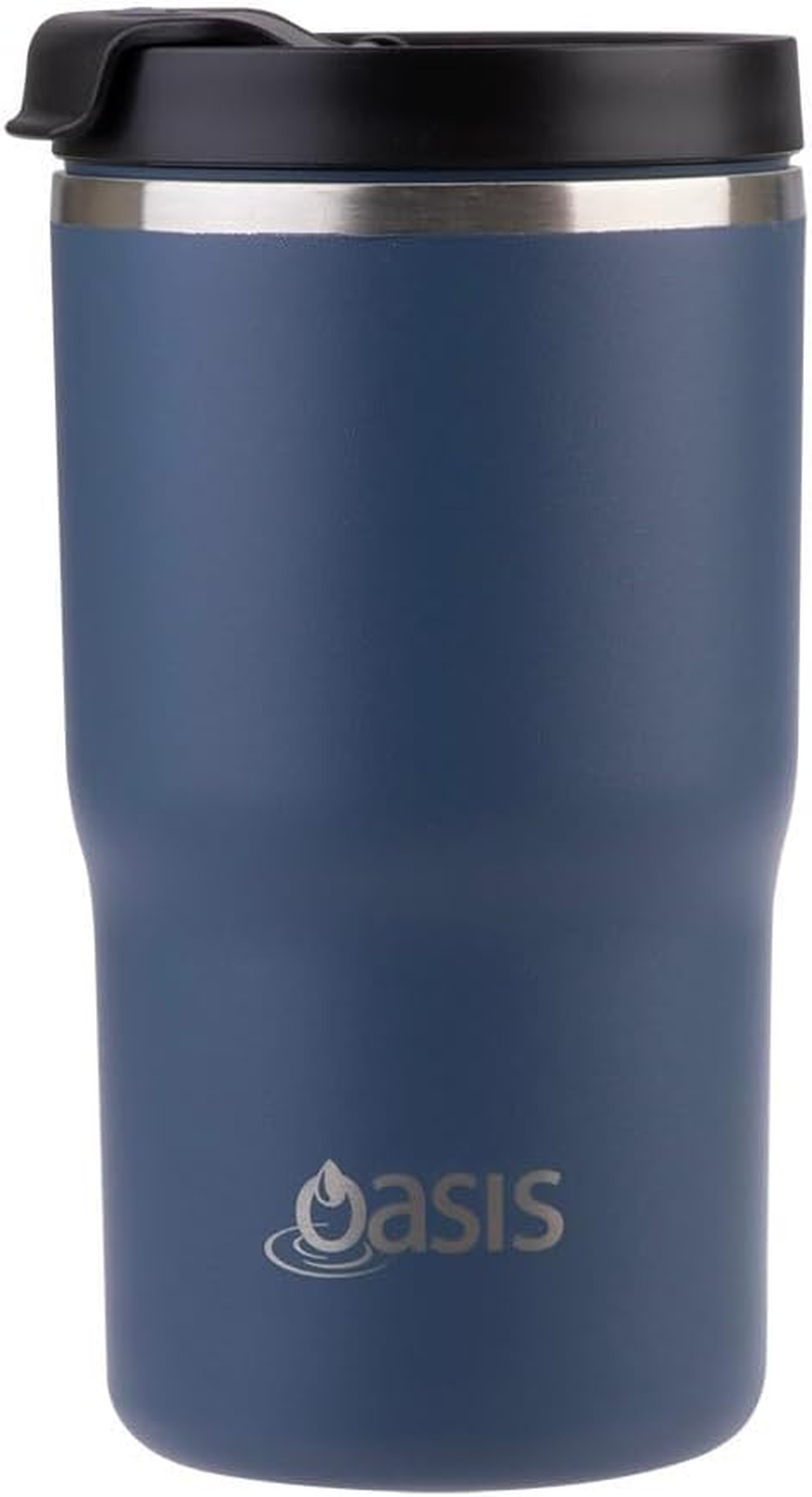 Oasis Ceramic Lined Stainless Steel Double Wall Insulated Travel Mug 480 Ml - Pink Lemonade