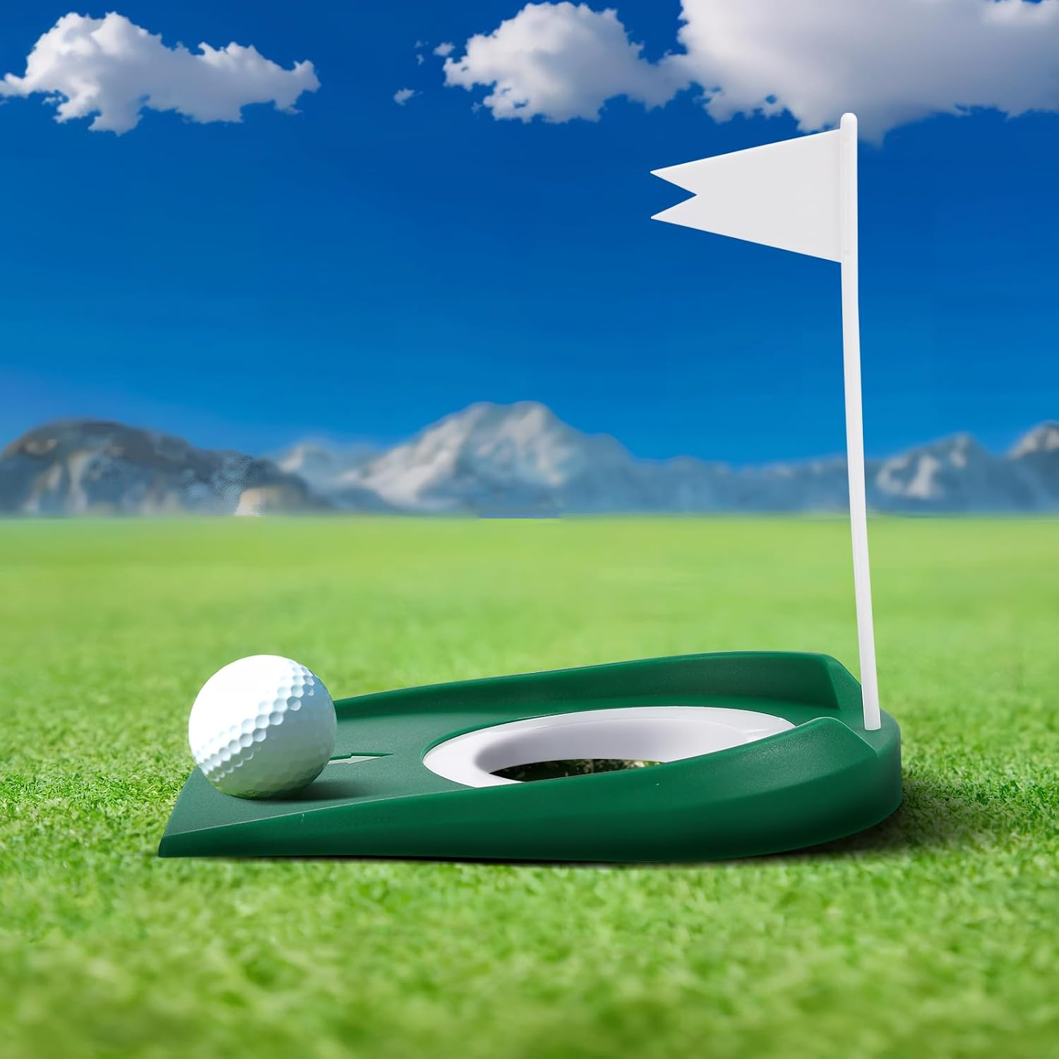 Baluue Golf Putter Plate with Flag - Indoor Practice Putting Cup for Golf Training 2Pcs Set image number 6