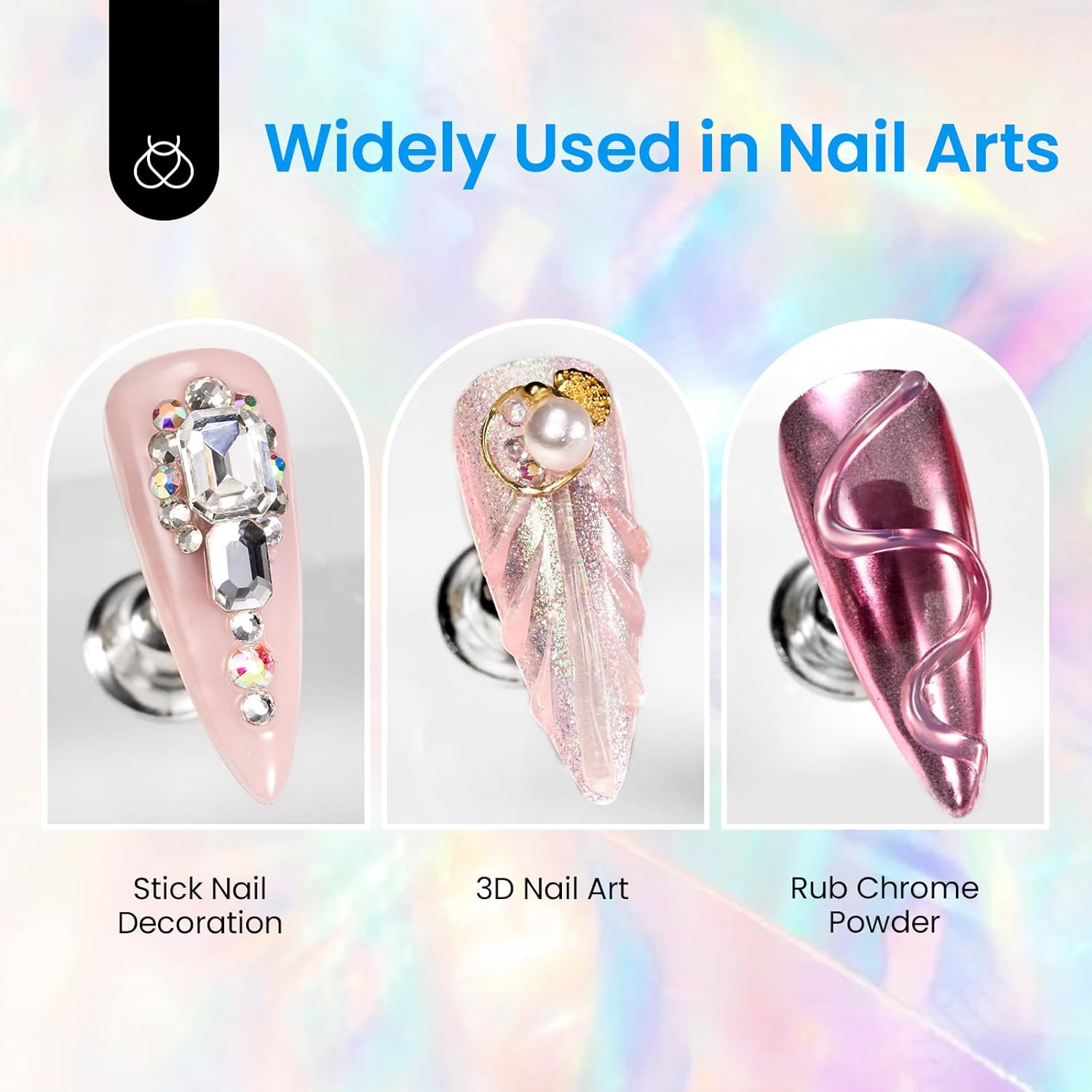 Beetles 3D Nail Sculpting Gel for Nail Art - 6 Colors No Wipe Nail Polish Rhinestone Nail Art Glue for Drawing Molding Sculpture Jewelry Decoration Manicure DIY Design