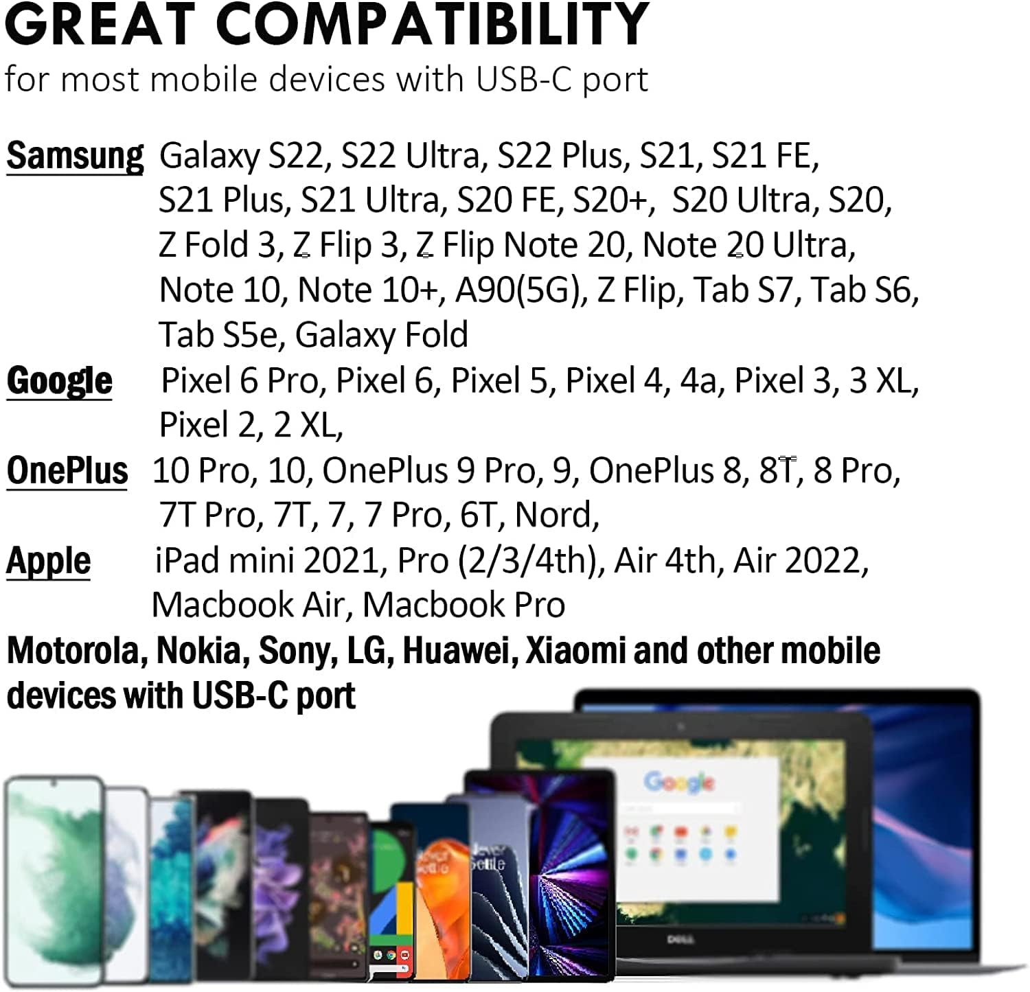 1 X USB-C Headphones for Iphone 17/16/15/Plus/Pro/Pro Max, Hifi Stereo In-Ear Headphones with Microphone and Volume Control, Compatible with Ipad Pro/Air, Galaxy S24/S23/S22/A53/A54H-Huawei (White Pcs