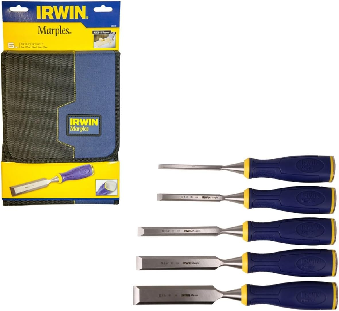 IRWIN MARPLES 5 Pc. All-Purpose Chisel Set, 10503428 image number 2