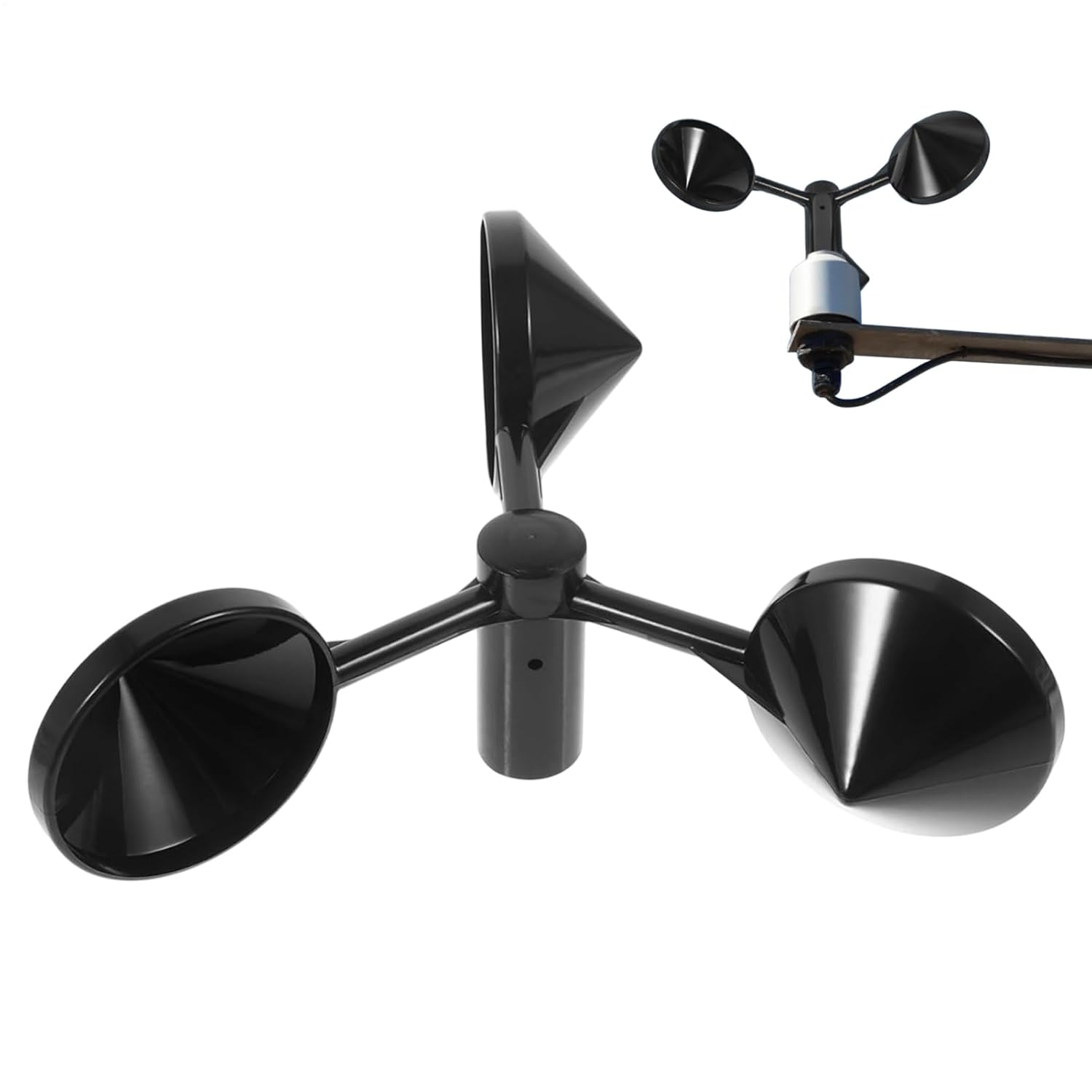 Wind Speeds Cup | Wind Speed Meter Tool Wind Cup | Waterproof Replacement Part High Precision Weather Instruments for Outdoor, Aviation & Agriculture image number 2