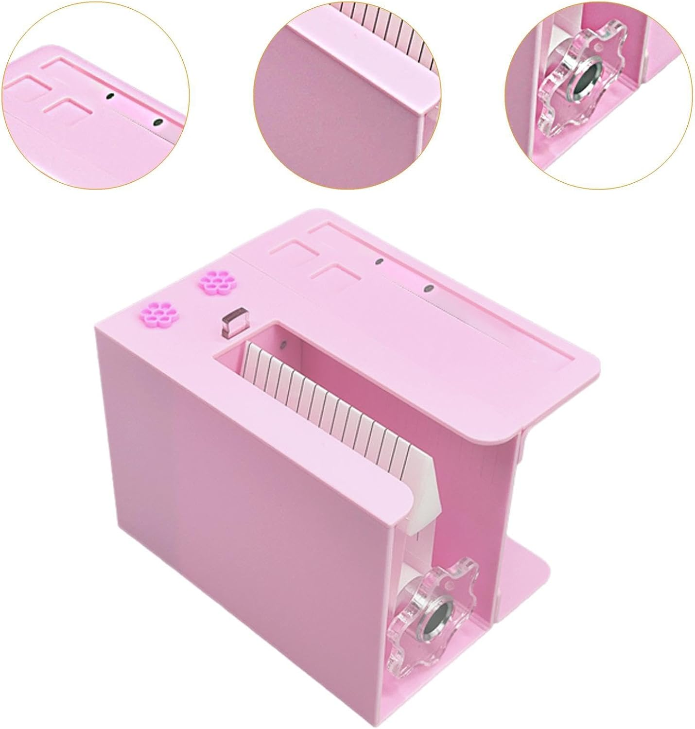 Oshhni Eyelash Flowering Machine,False Eyelash Separator,Acrylic for Women,Portable Making Eyelash Fans,Root Splitter Lash Fan Maker, Pink image number 3
