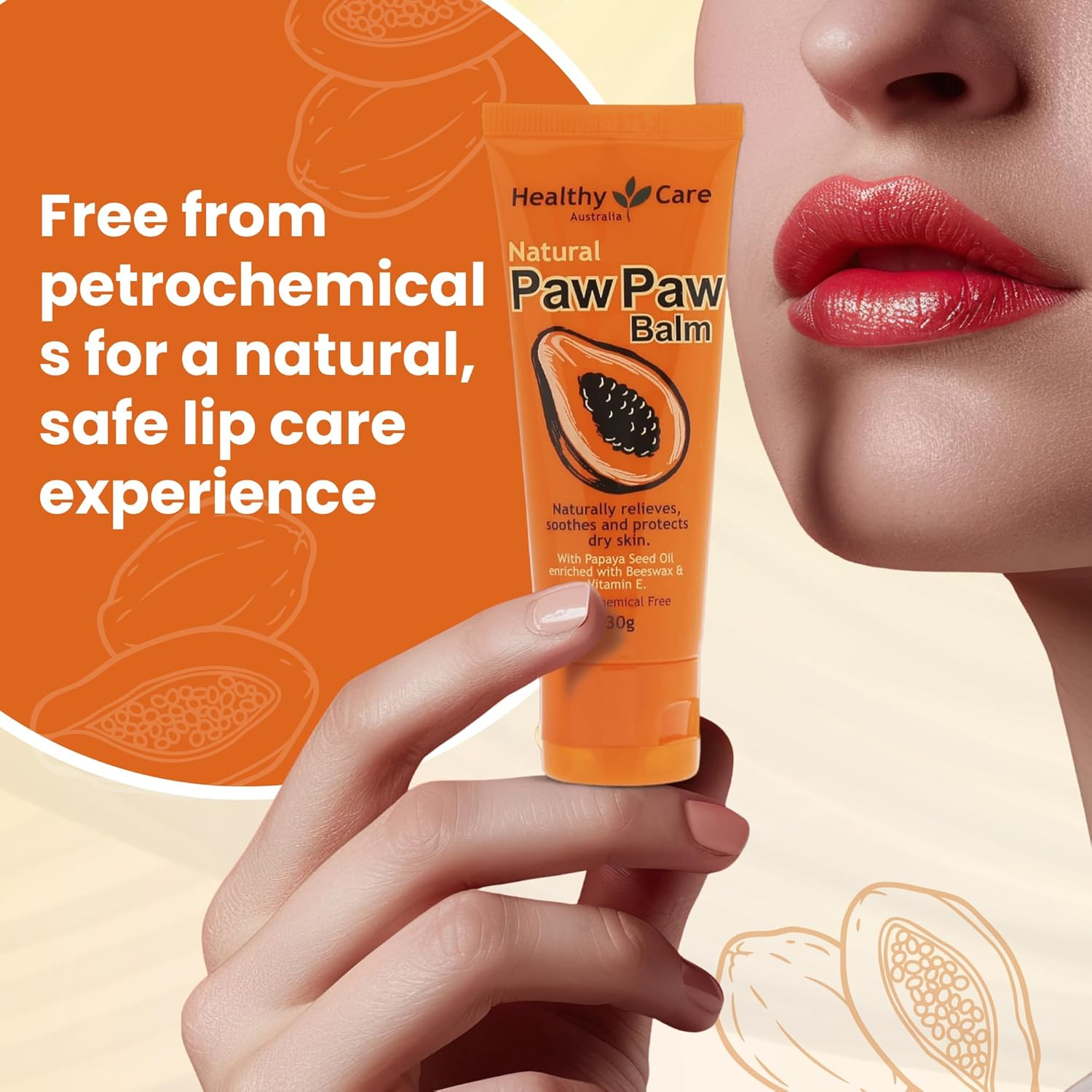 Healthy Care Paw Paw Balm, Orange, 30 G (Pack of 2) image number 6