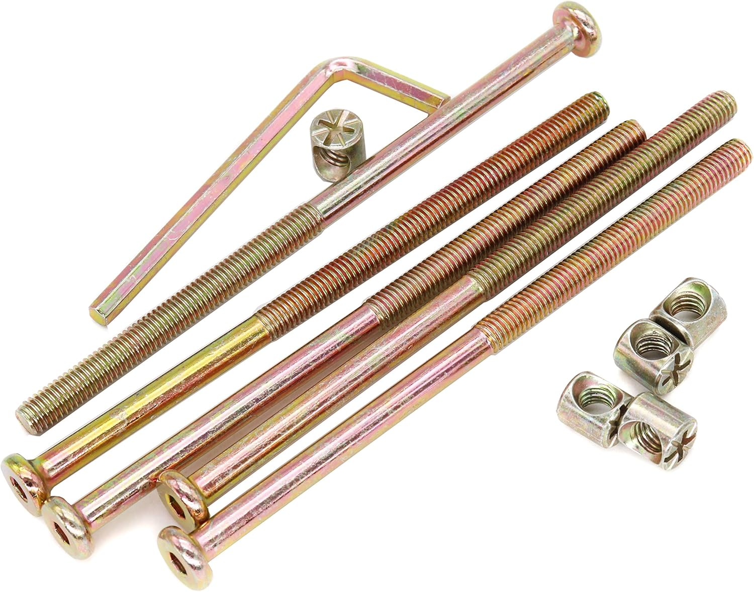 Cseao Antique Bed Bolts Hardware Replacement Parts, Cseao 10-Pack M6 X 110Mm Socket Cap Bed Mounting Bolt for Furniture (M6 X 110Mm) image number 1