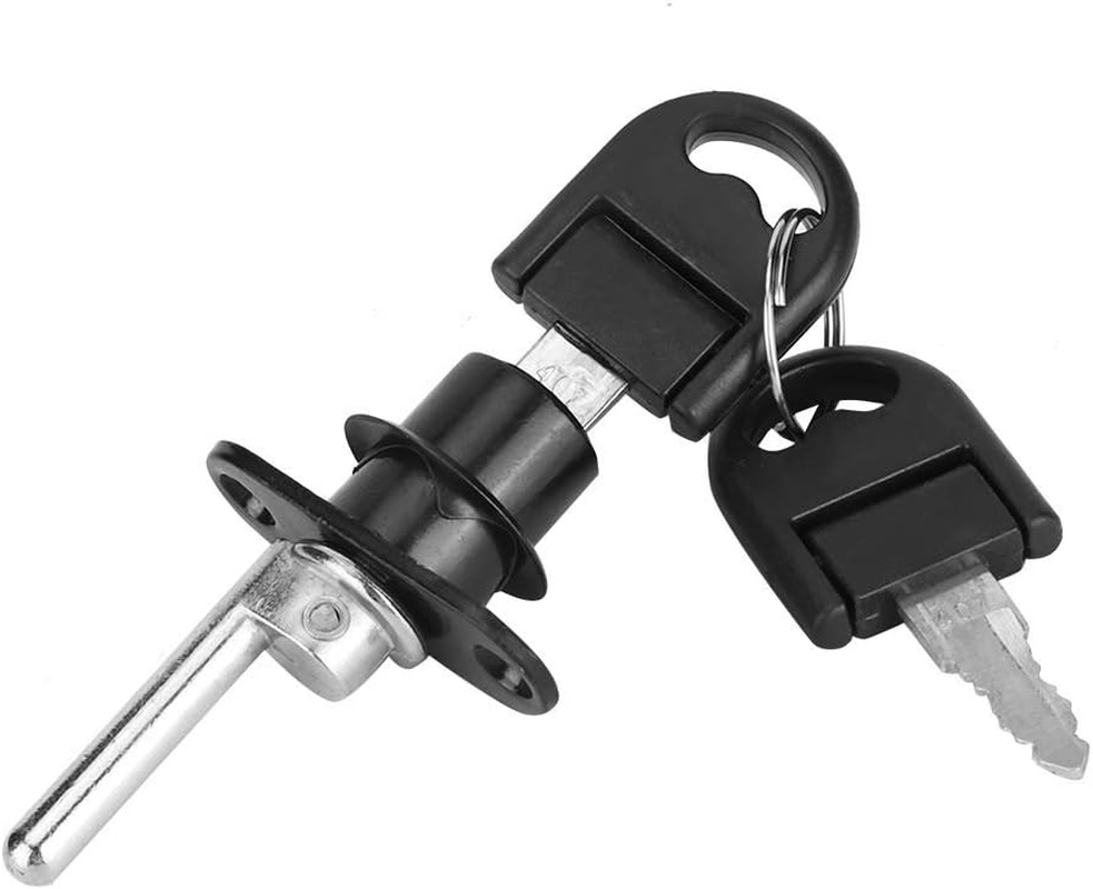 Furniture Drawer Wardrobe File Cabinet Lock Set Office Security (16Mm Black Single Lock Head) image number 3