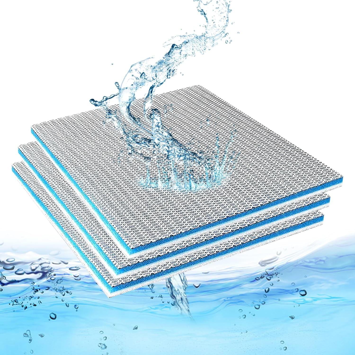 EKIND Aquarium Filter Media 8 Layer Aquarium Filter Sponge, Fish Tank Accessory Sponge Filter, Super Filter Effect, Filter Sponge for Fish Tank Aquarium (10In X 4In)