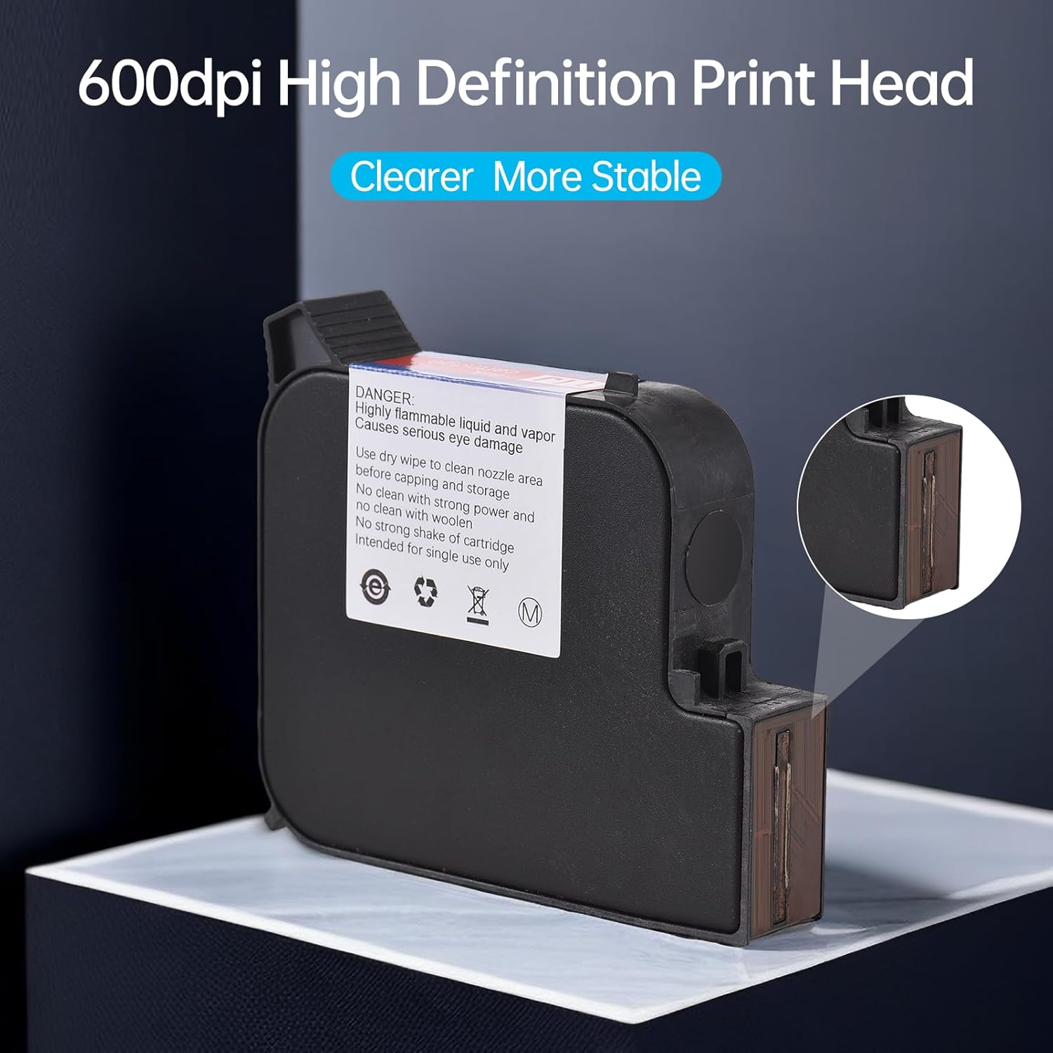 Mingzhe 308S Ink Cartridge Replacement Quick-Drying 45Ml for M20/T50 Handheld Inkjet Printer(Yellow) image number 2