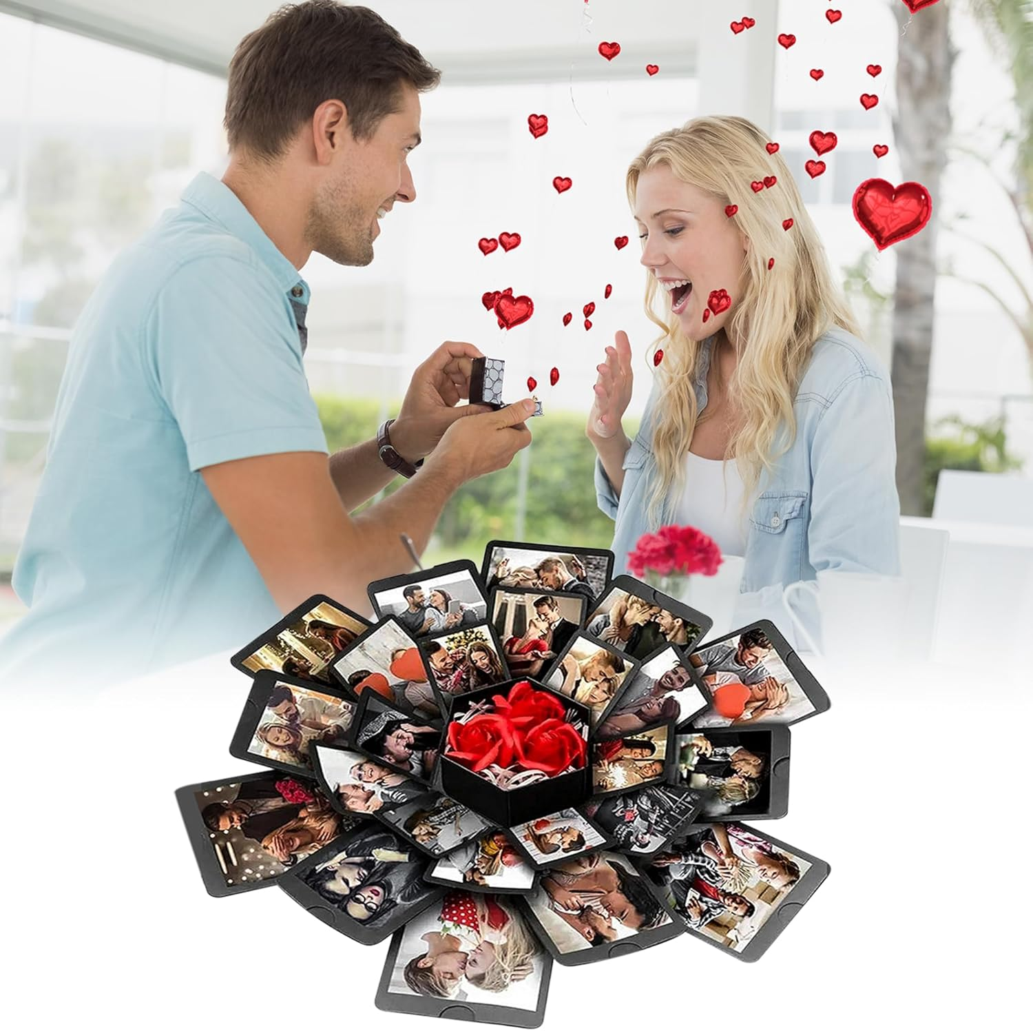 Explosion Gift Box Cajas Grandes Para Regalos Sorpresa Suitable for Marriage Proposal, Valentine'S Day or Birthday Gifts