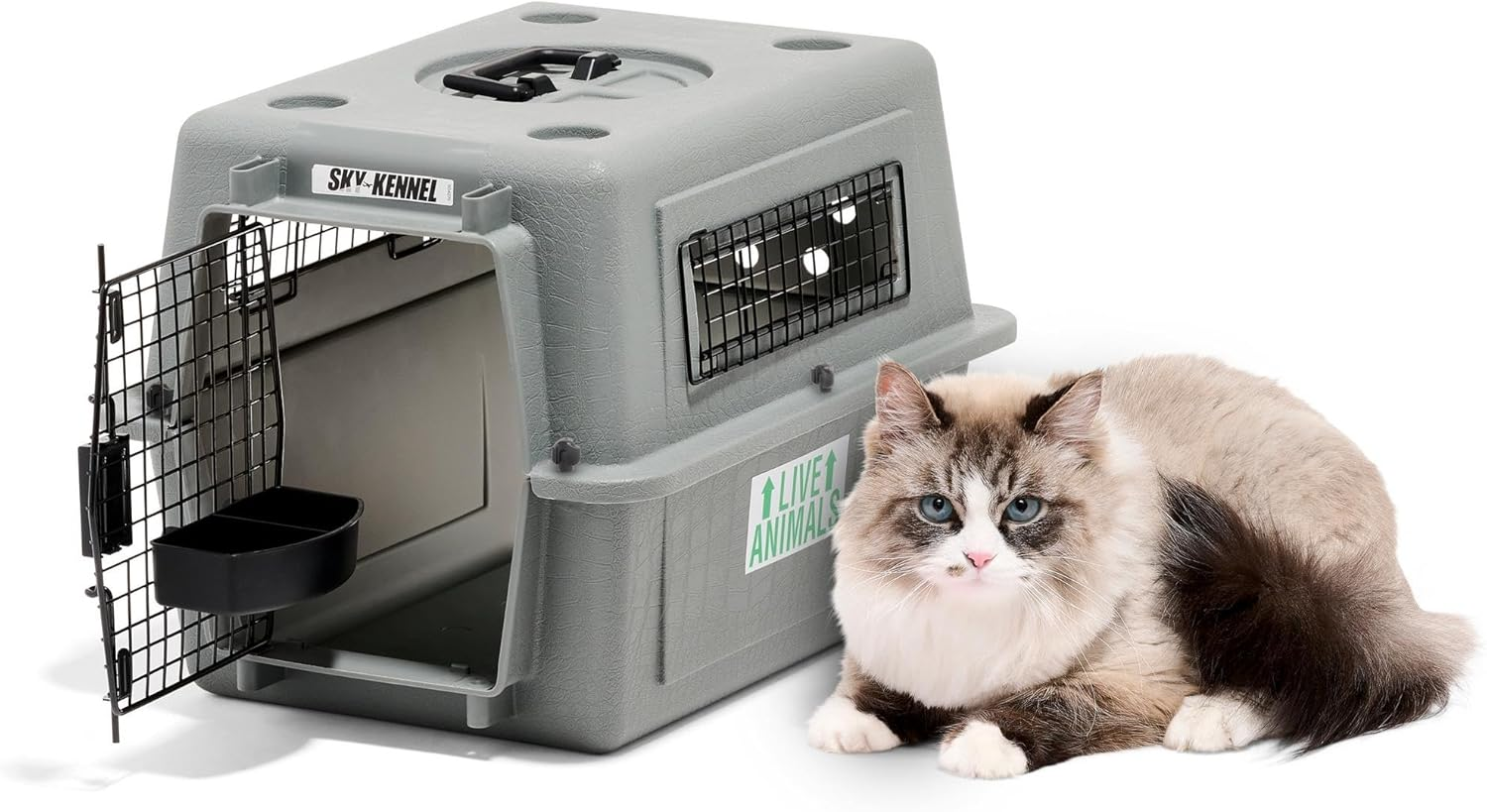 Petmate Sky Kennel - for Air and Travel, Airline Approved Dog Crate for Pets up to 15 Lbs, Heavy Duty Dog Kennel, Made in the USA- 21 Inches image number 6