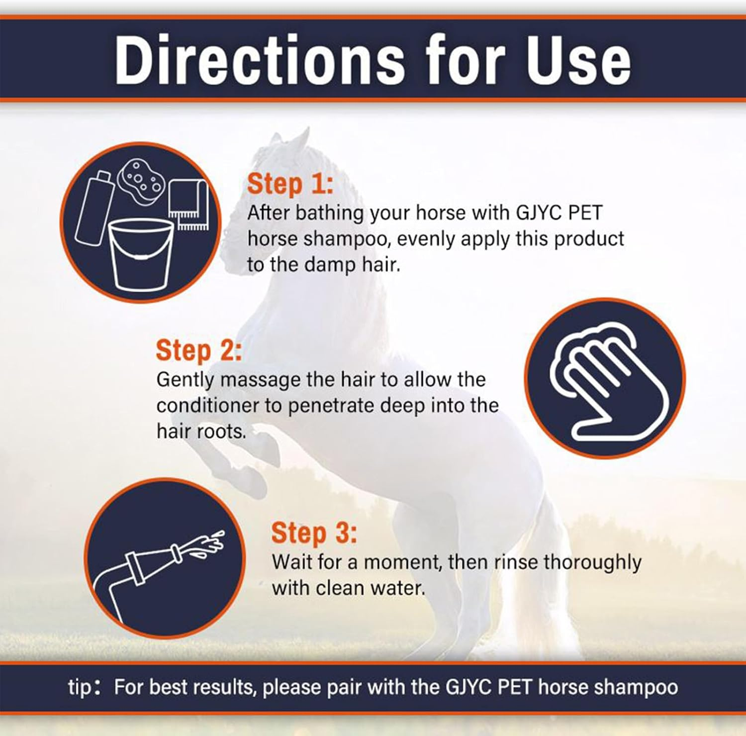 Horse Shampoo Conditioner - 500 Ml Coat Cleaner Shower Gel, Smoothing the Care Solution, Moisturising Shower Gel, Deep Moisture Retention Shampoo for Human Hair, Dog Wasc image number 2