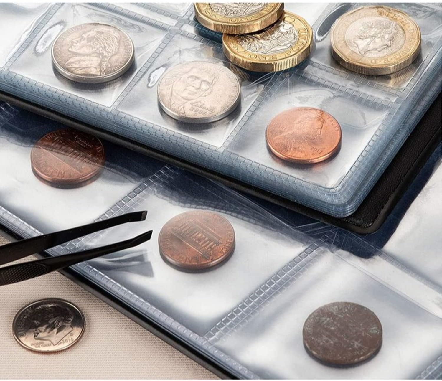 240 Coin Holder Collection Album Book - Storage for Collecting Money, Penny Pock image number 3