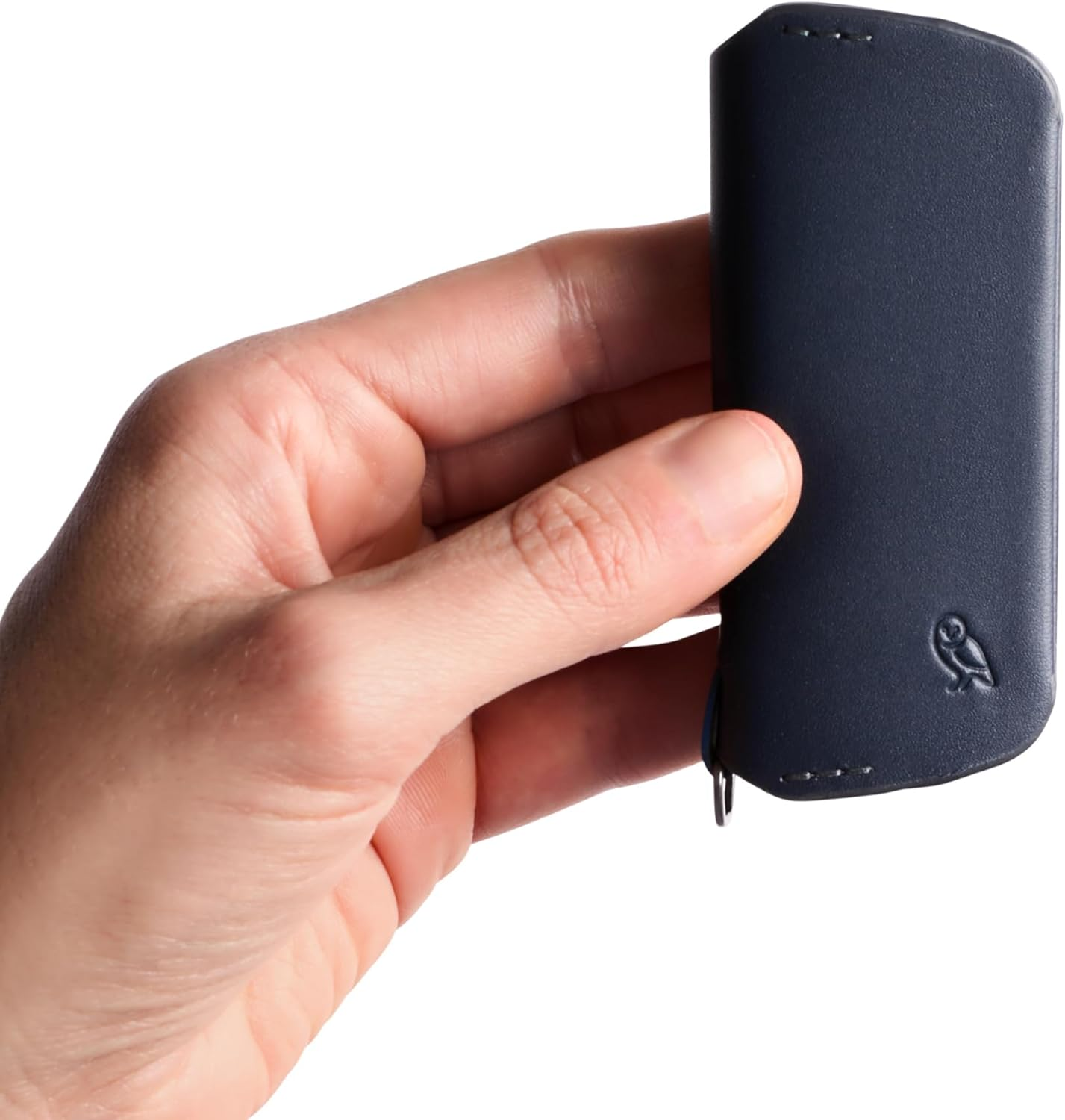 Bellroy Key Cover plus &ndash; Third Edition (Leather Key Holder, Holds 4 &ndash; 8 Keys) - Navy - Caramel image number 2