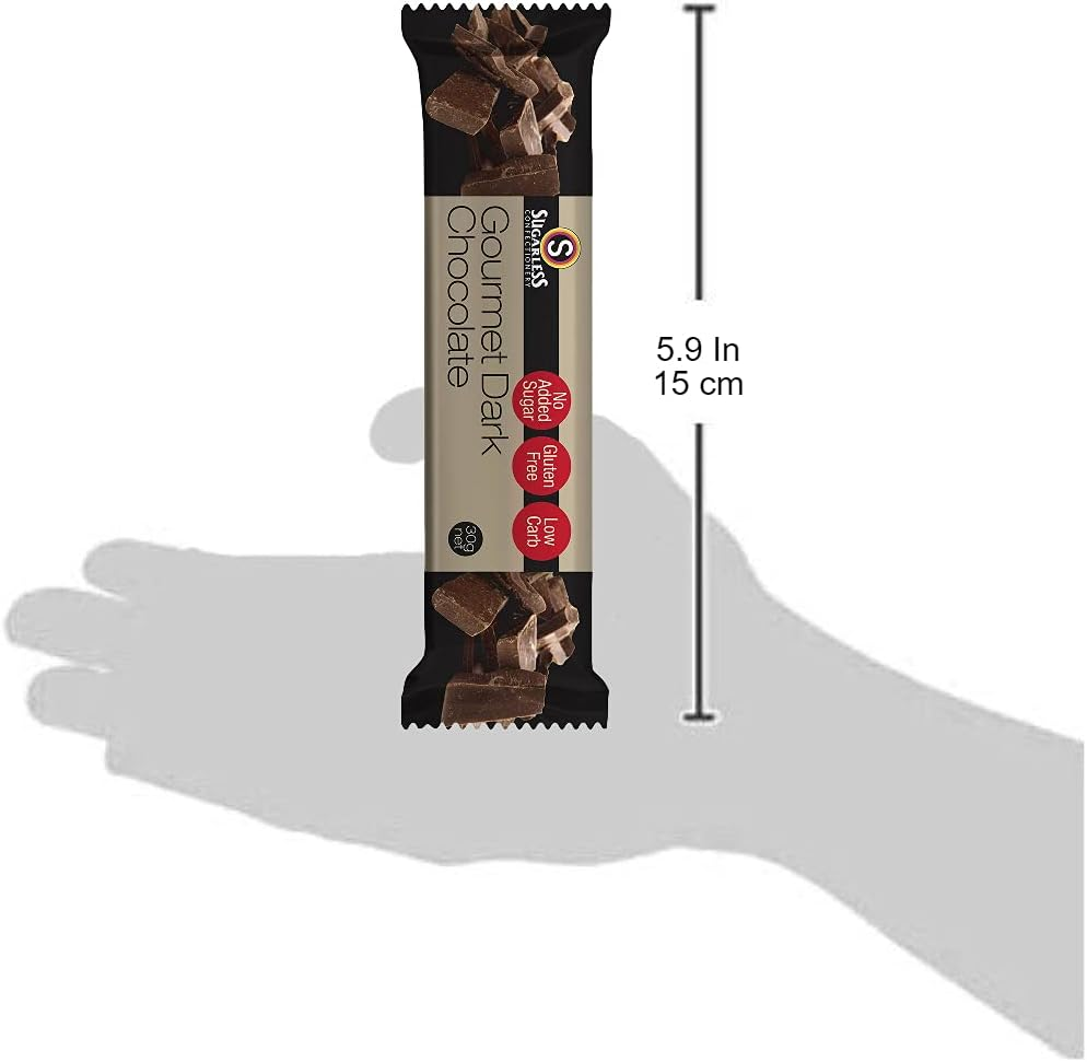 Sugarless Confectionery Dark Chocolate Snack Bar 30G image number 2