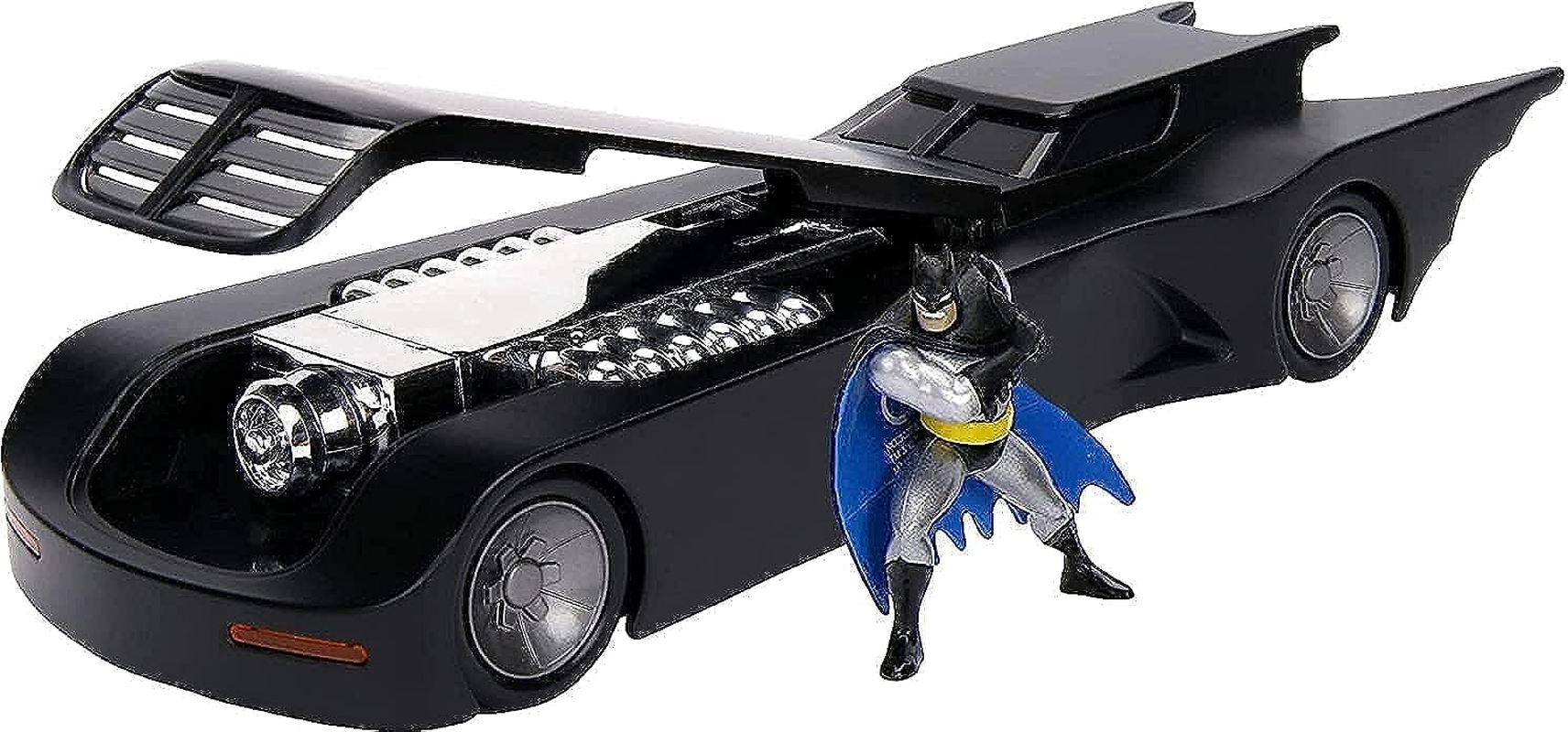 Jada DC Comics Batman Animated Series Batmobile Die-Cast Car with 2.75-Inch Batman Figure, Black image number 6