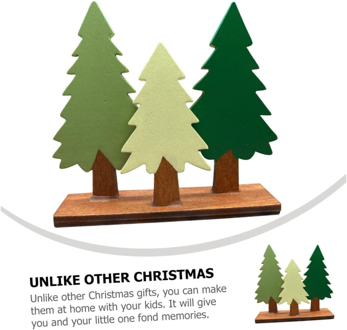 CANIGHT 1Pc Adorable Wooden Christmas Tree Decoration for Home Festive Tabletop Ornament Simulation Tree Model Fine Craftsmanship for Holiday Gatherings and Celebrations