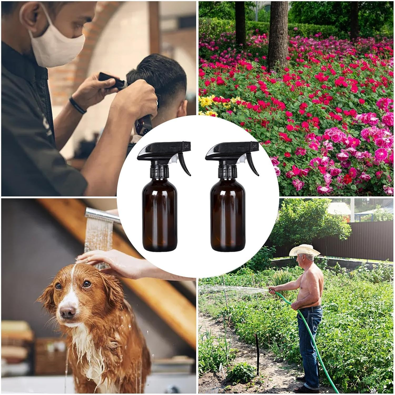 Shurzzesj Refillable Hair Spray Bottle, Fine Mist Spray Bottles - 2 X 240Ml Continuous Hair Fine Mist Spray Bottles,Mister for Cleaning image number 2