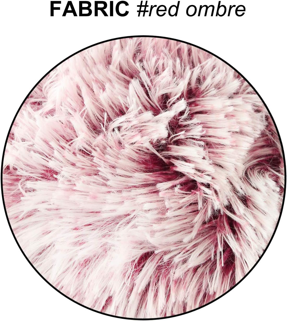 Uhomy 2 Packs Home Decorative Luxury Super Soft Plush Faux Fur Throw Pillow Cover Cushion Case, Double Sides Fur, for Sofa/Bed 18X18 Inch 45X45 Cm Red Ombre image number 3