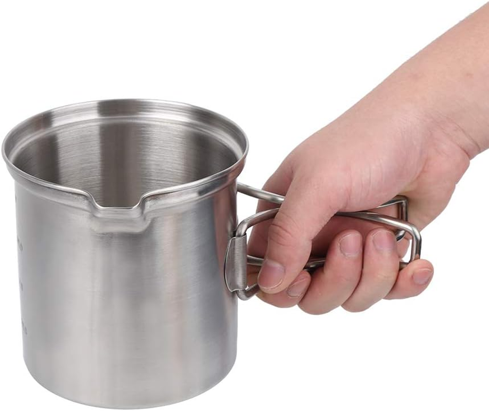 Hiking Pot, Outdoor Cookware Set, Portable & Compact Camping Cooker for Camping, Hiking, and Picnicking, Stainless Steel Cookware Set with Foldable Camping Cups and Mugs Pot image number 6