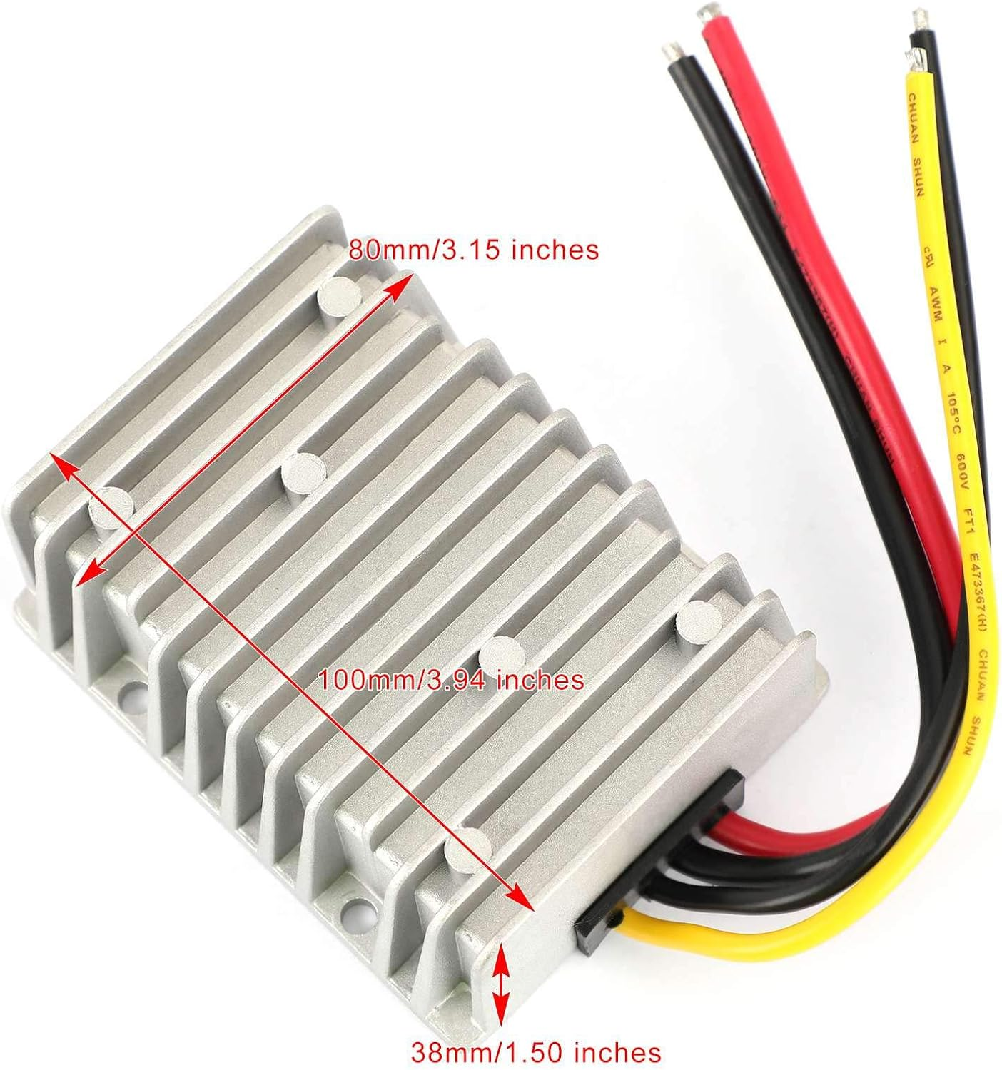 Areyourshop DC-DC 12V Step up to 24V 20A 480W Car Power Supply Converter Regulator Waterproof image number 5