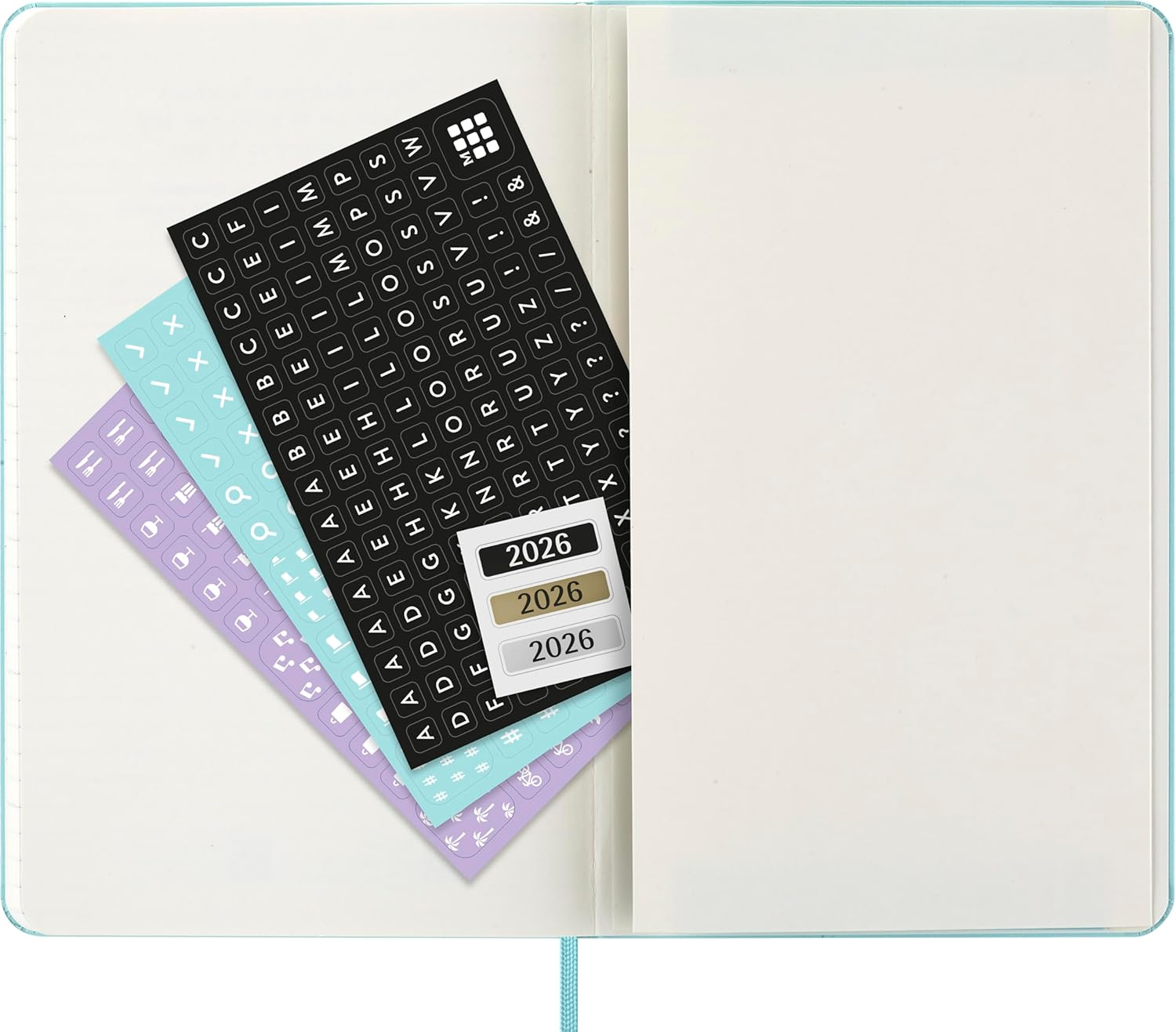 Moleskine - 2026-12 Month Weekly Notebook Hard Cover Diary - Large - Aquamarine image number 4