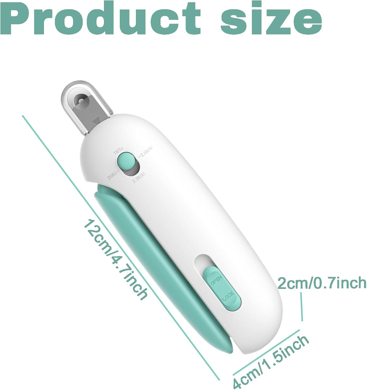 Cat Nail Clippers with Adjustable Aperture, Hidden Nail File and Clipping Debris Storage for Pet Grooming, Dog Nail Grinder，Cat Claw Dlippers image number 2