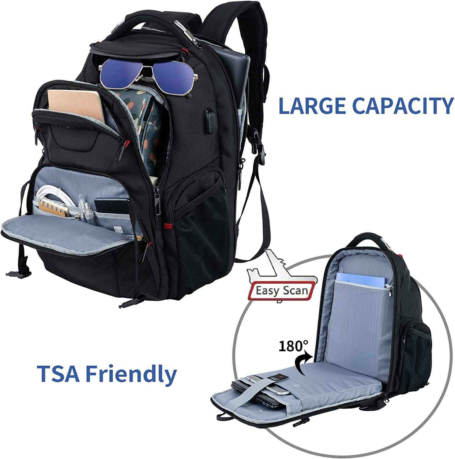 VANKEAN 17.3'' Travel Laptop Backpack image number 5