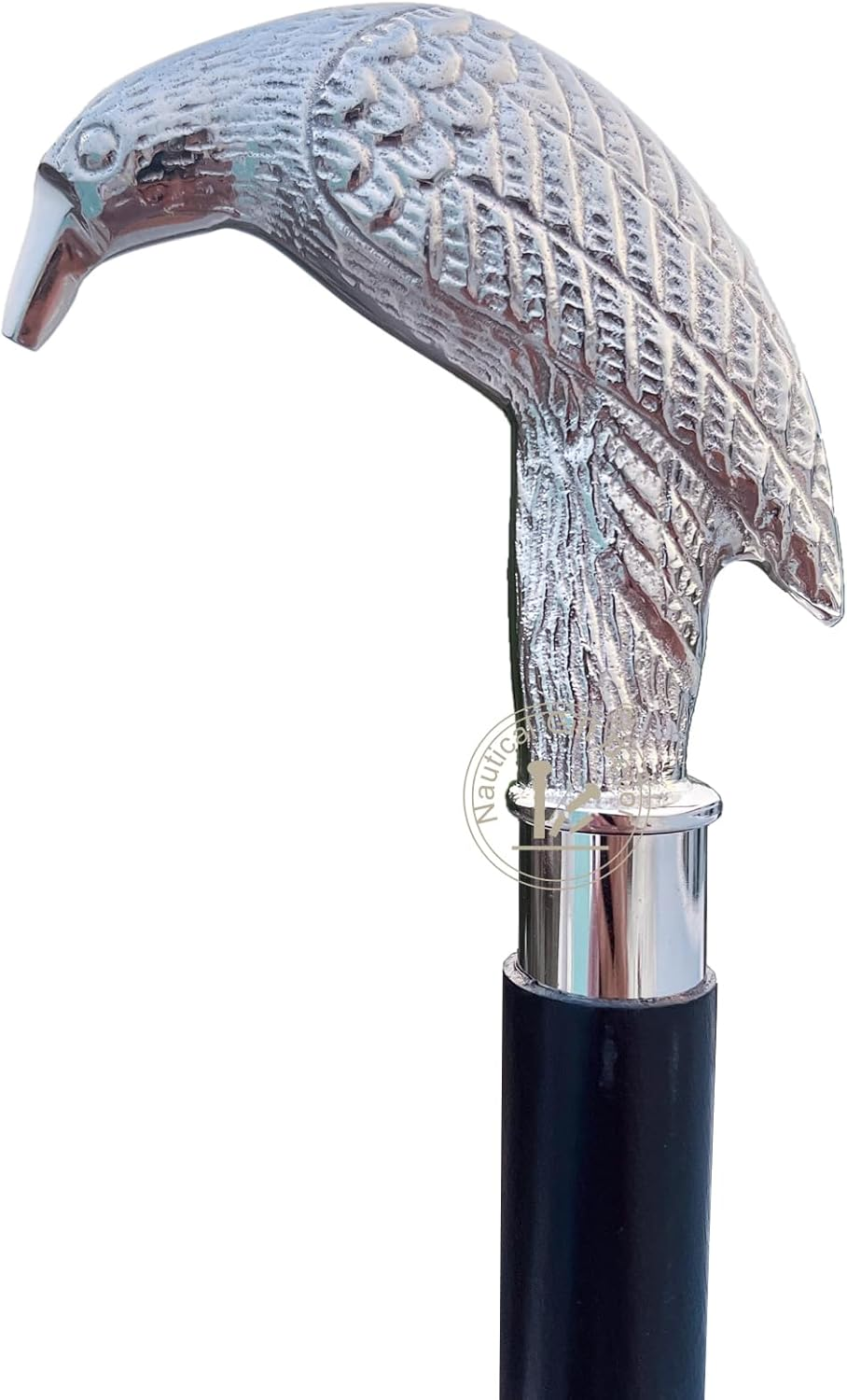 Edgar Allen Poe'S Mystic Raven Gothic Walking Stick Swagger Cane, 37 Inch, Hardwood, Black image number 6