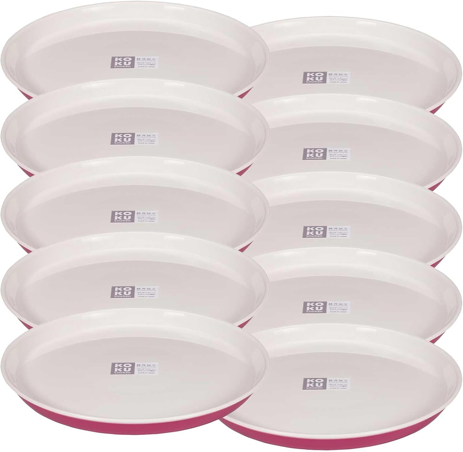 KOKUBO KC-225 round Flat Plate, Large, Iron Blue, 8.9 Inches (22.5 Cm), Made in Japan, Dishwasher-Safe, Kitchen, Cooking, Dishware, Heat-Resistant, Microwave Compatible, Lightweight, Plastic,