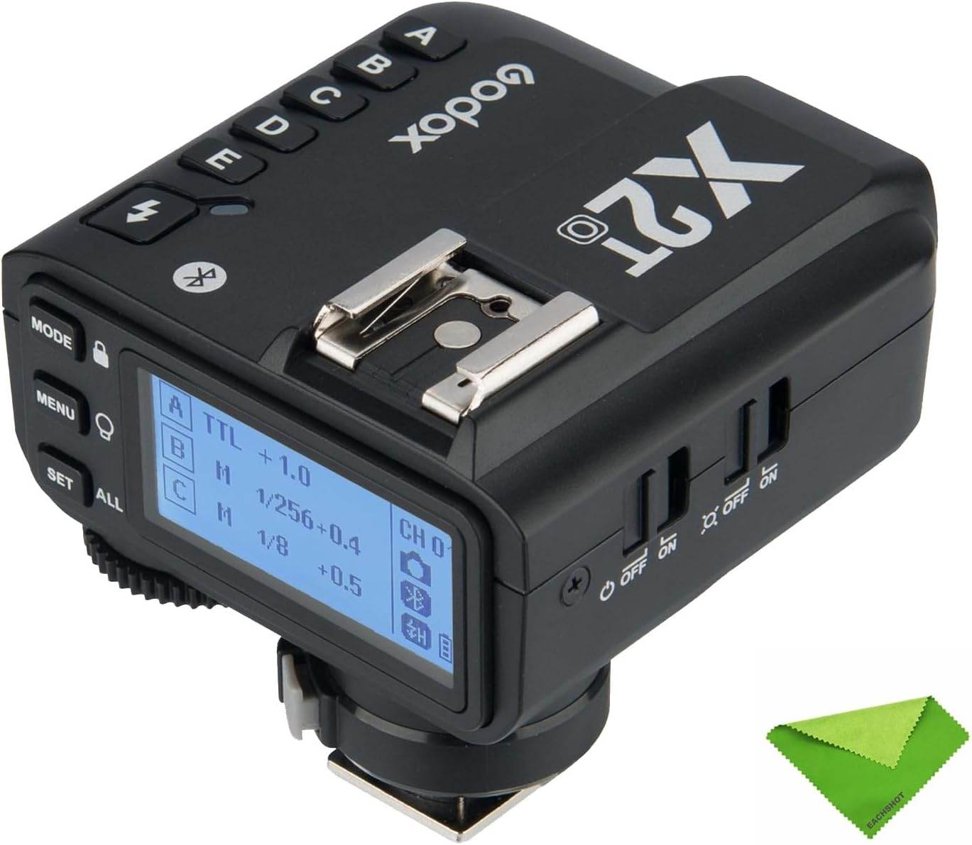 Godox X2T-O TTL Wireless Flash Trigger for Olympus, 1/8000S HSS Bluetooth Connection Supports App Controller, TCM Function, 5 Separate Group Buttons, Hotshoe Locking, AF Assist Light image number 6