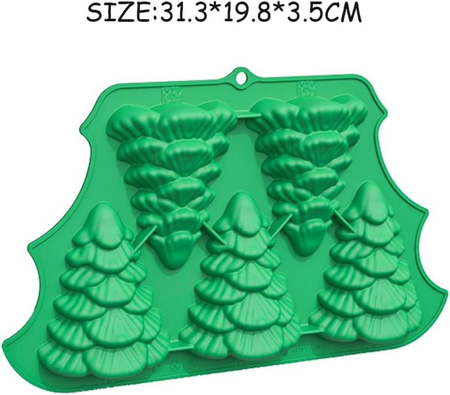 Pattern Christmas Chocolate Moulds Silicone Christmas Cake Chocolate Mould Christmas Silicone Fondant Moulds Silicone Christmas Fondant Moulds 3D DIY Baking Tools image number 4