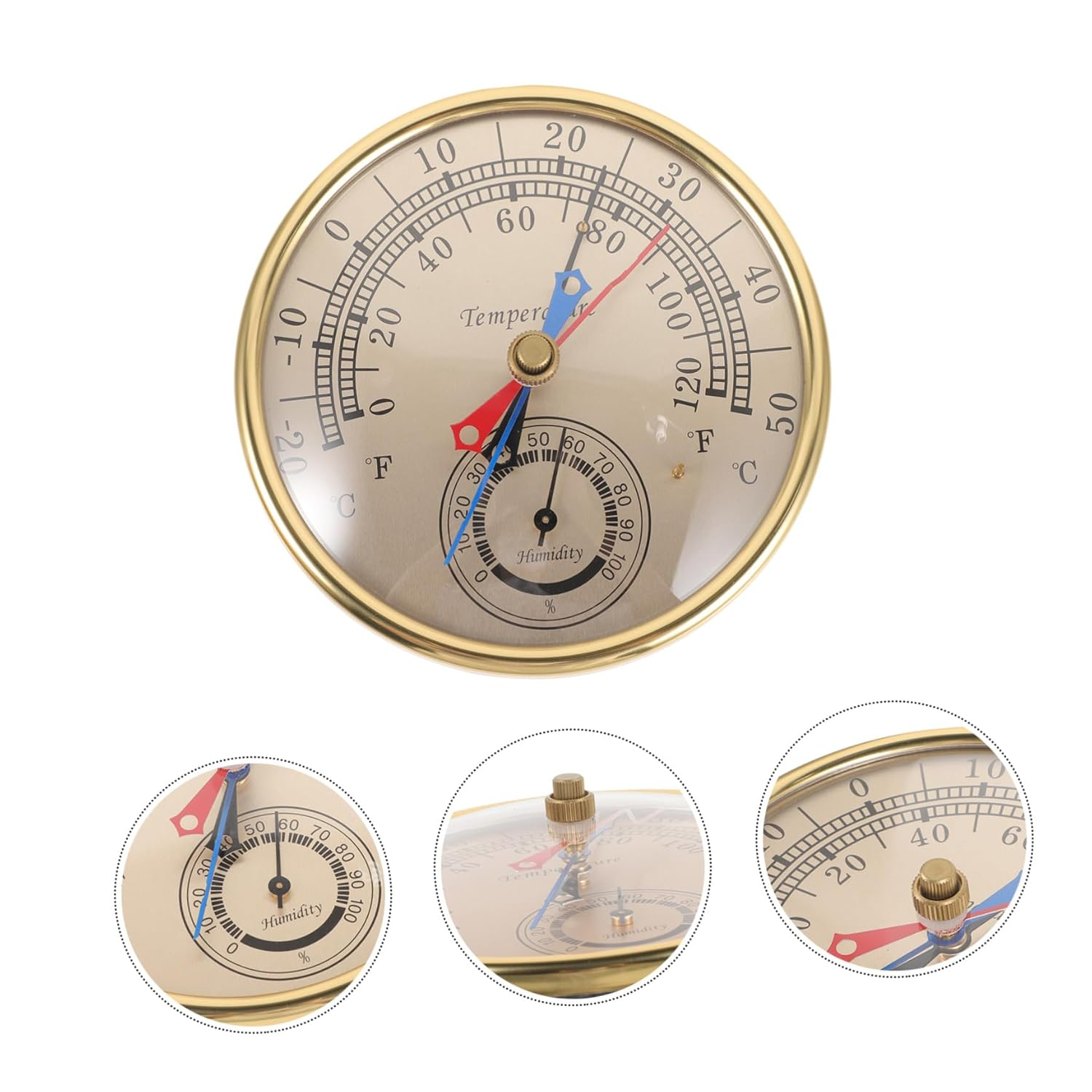 Abaodam Indoor Outdoor Thermometer Hygrometer with Humidity and Temperature Sensor Gauge for Greenhouses and Hotbeds Glass and Plastic Wall-Mount Weather Monitor for Workshop image number 3