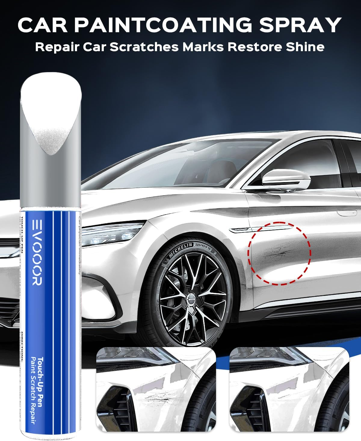 (WA2/WA8/WAF) Aurora White Touch up Paint Compatible with BYD Exact Match&ndash;Chips and Nicks Touch Up image number 3