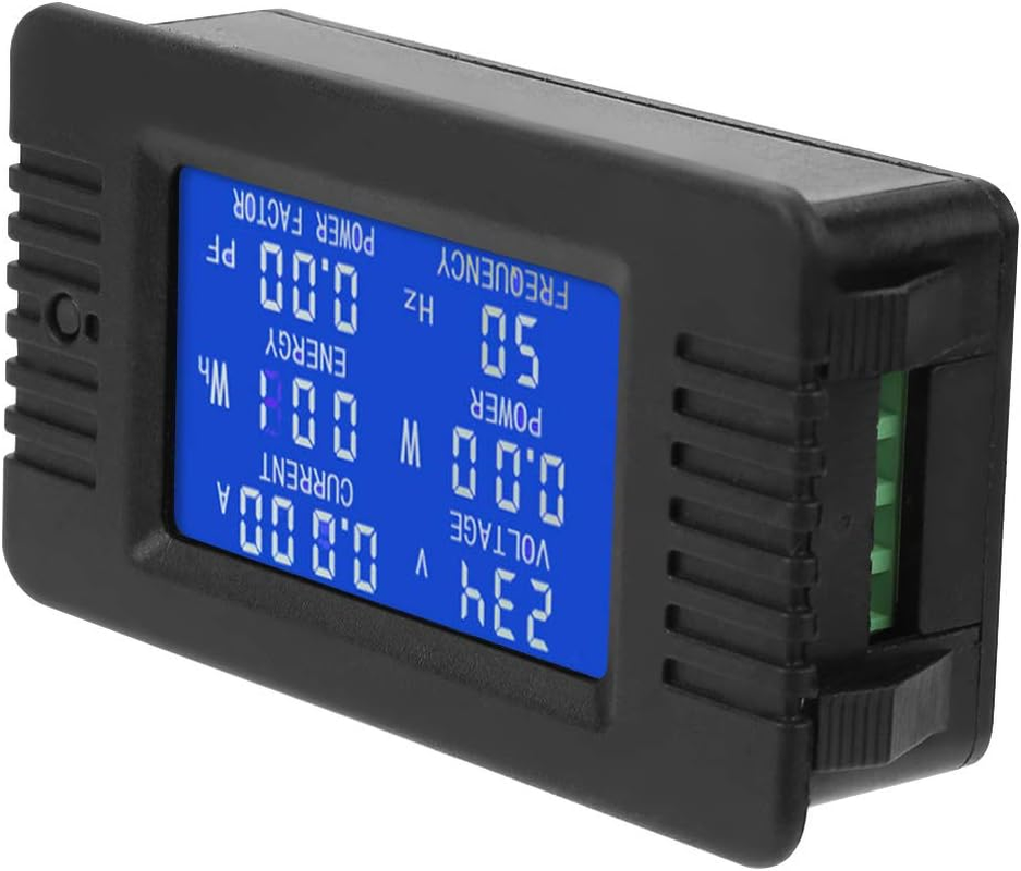 Digital AC Power Tester, Multifunction AC Current Voltage Amperage Power Energy Panel Meter Digital Display Ammeter Voltmeter Multimeter for Construction Factory Workshop