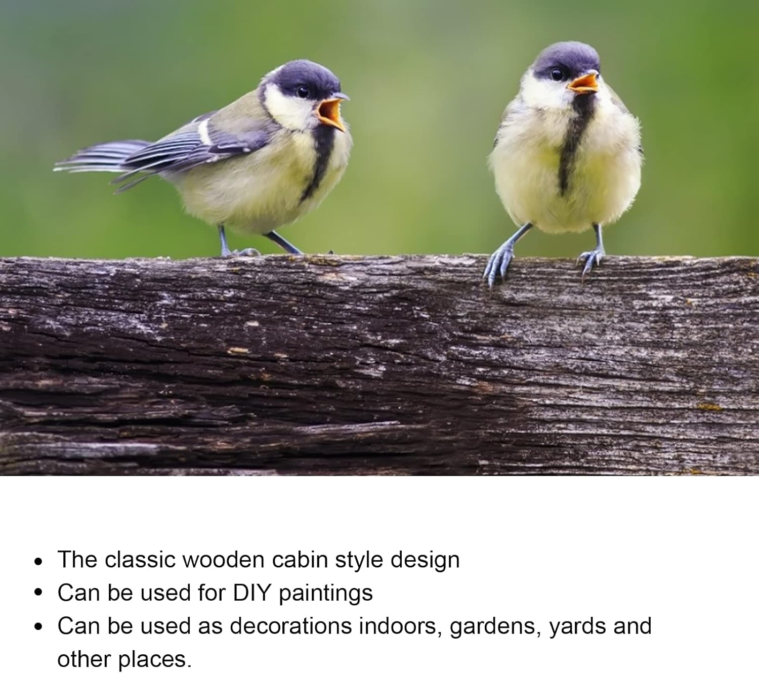 Wooden Bird House, Mini Outdoor Hanging Birdhouse Bird Nesting Box Garden Balcony Courtyard Ornaments, Birds Nests for Parrots Sparrow and Hummingbird(S)