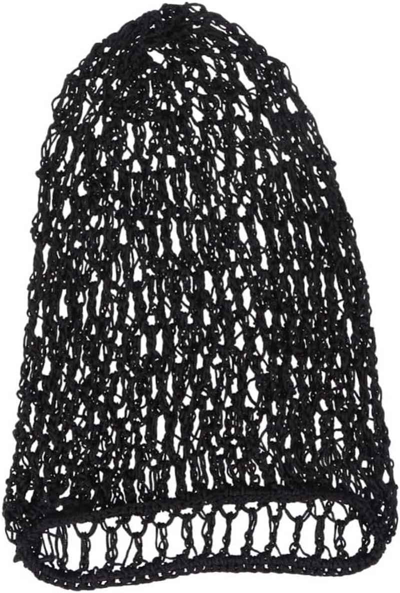 SHERCHPRY Breathable Rayon Hair Net Snood Bands for Sleeping Stretchy Elastic Hair Net Cover Fits for Reenacting Great Present for Family and Friends Black