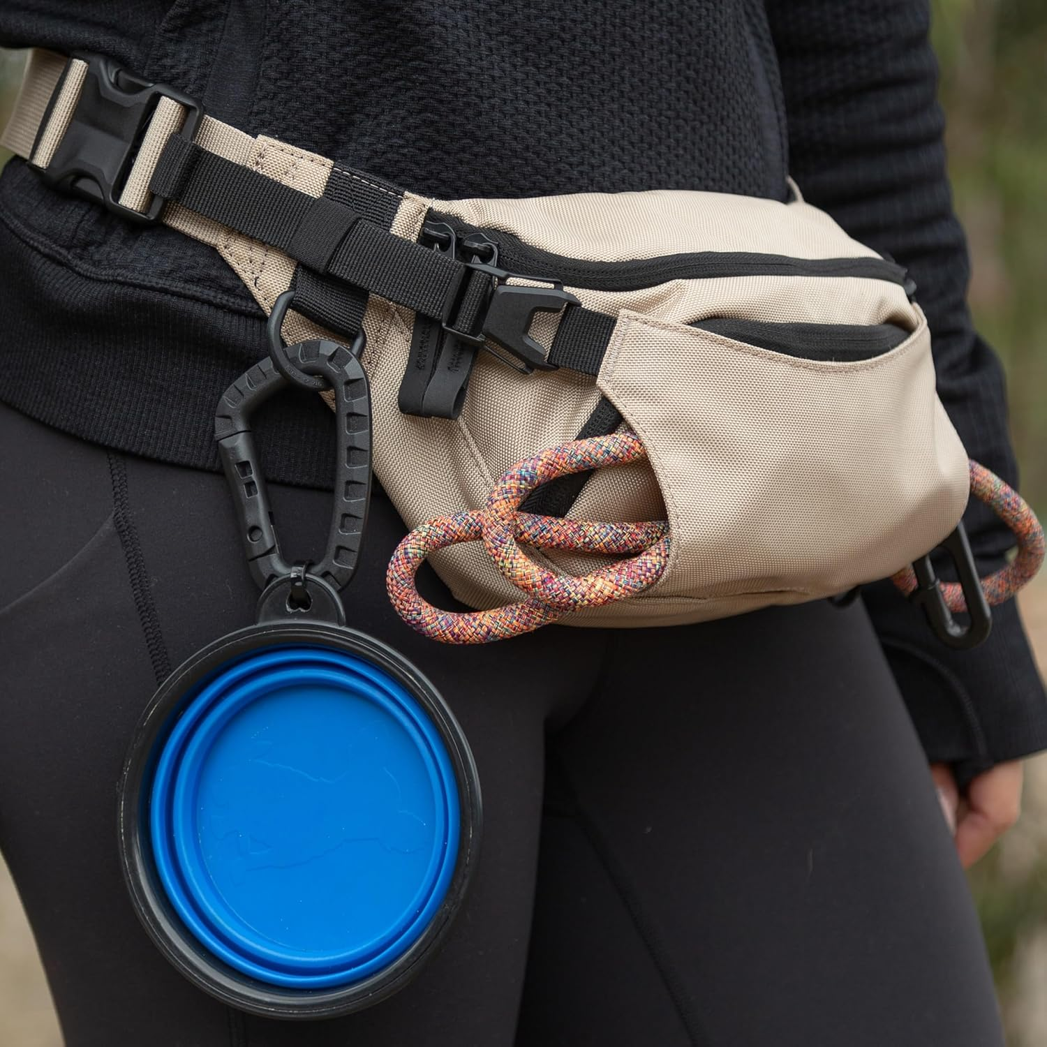 Falcon2L Ultralight Fanny Pack | Crossbody Belt Bag for Men & Women | Compact Waist Pack Sling for Essentials | Expandable External Carry Water-Resistant for Outdoor Travel & Everyday, Dune Tan, One image number 2