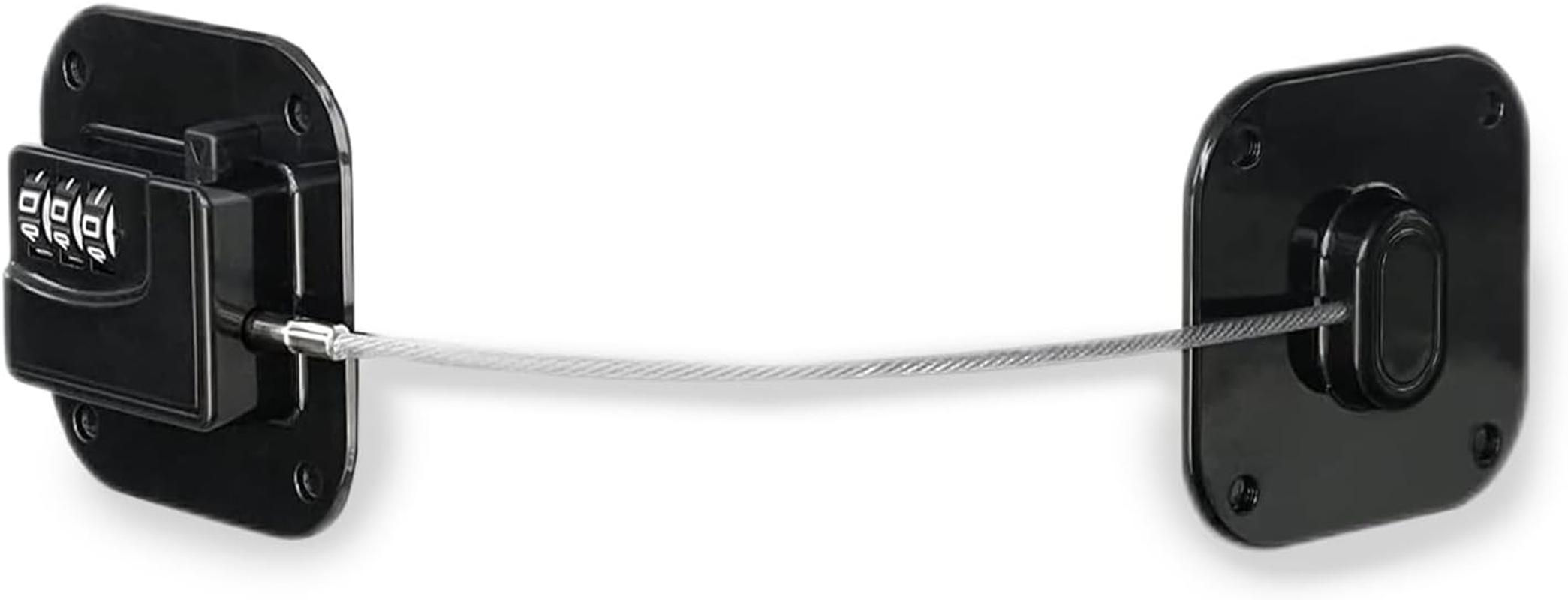 Fridge Lock & Drawer Lock, Heavy Duty Combination Lock for Refrigerator Cabinets, Drawers, Easy Install No Keys Needed (Black-1Pack)