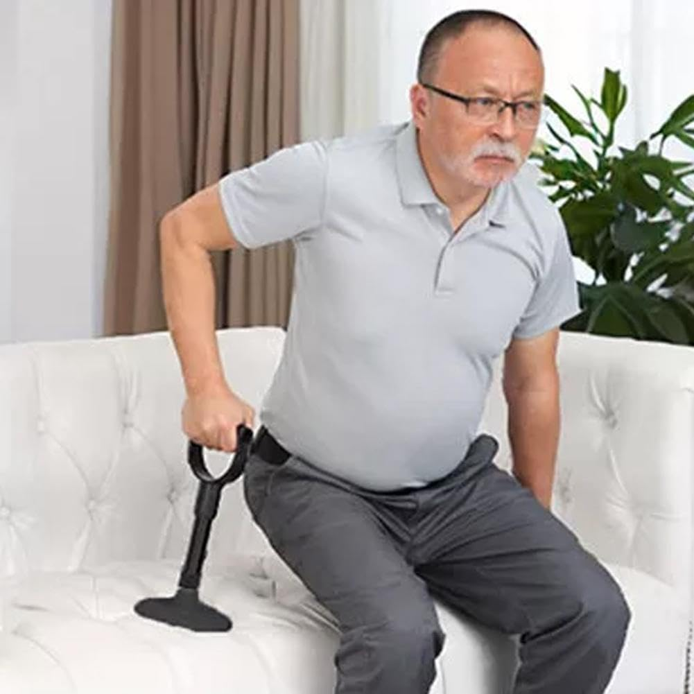 Mobility Aids Tool Adjustable Standing Assist Devices,Help Seniors Get up from Floor/Ground,Adjustable Standing Assist Supports Equipment,Elderly Lift Assist Devices for Old People (Black) - Yellow image number 3