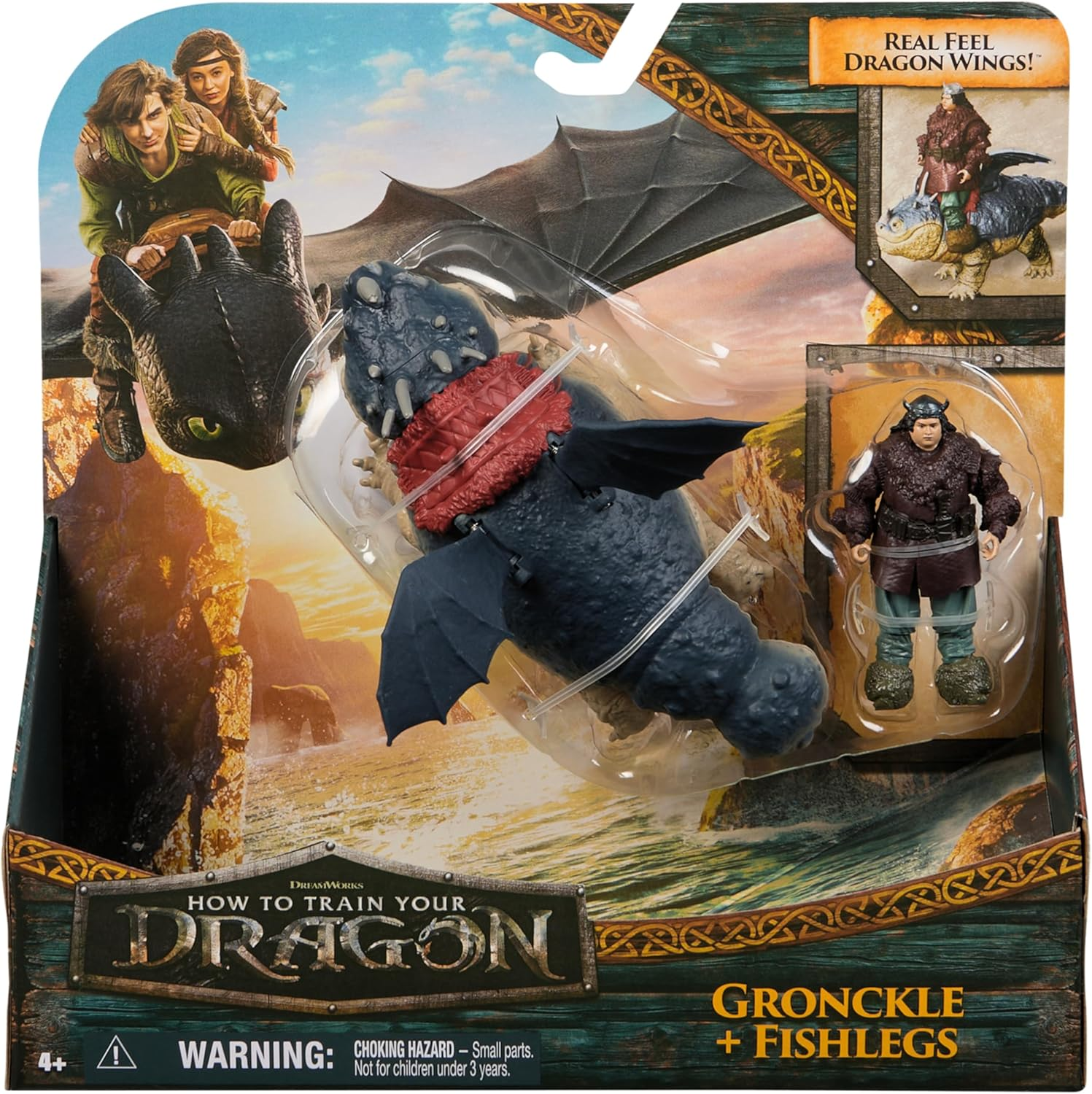 Dreamworks Dragons, How to Train Your Dragon, Gronckle & Fishlegs, Viking Duo Action Figures, Kids Toys for Boys Ages 4 and Up image number 6
